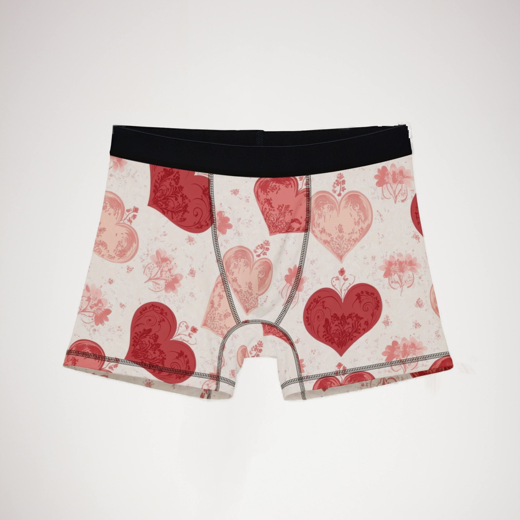 Men's boxers valentine red heart
