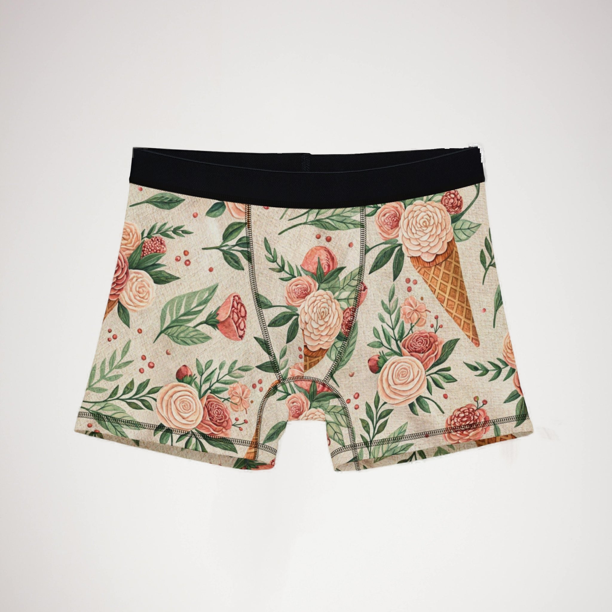 Men's boxers floral ice cream