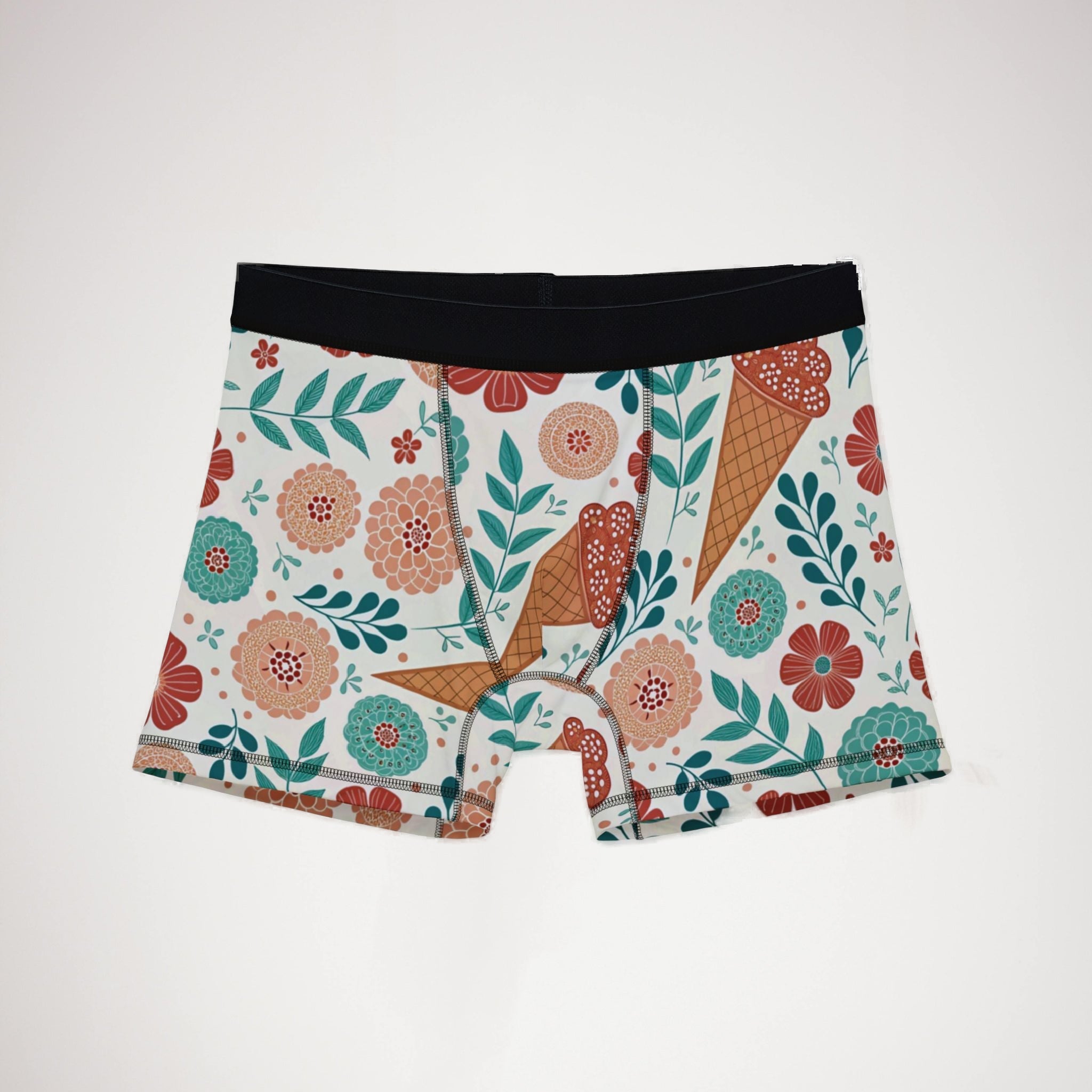 Men's boxers floral ice cream