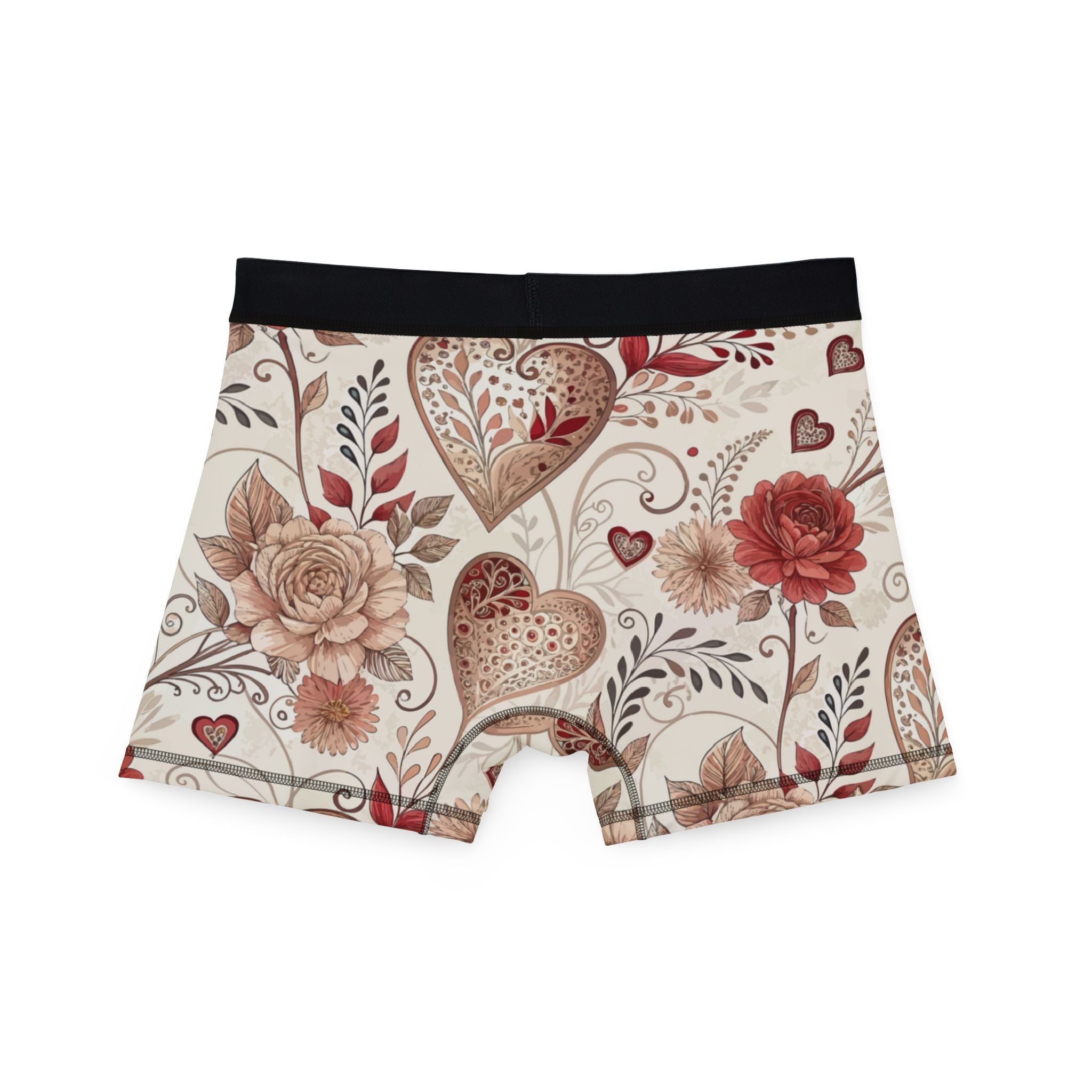 Men's boxers valentine heart retro two