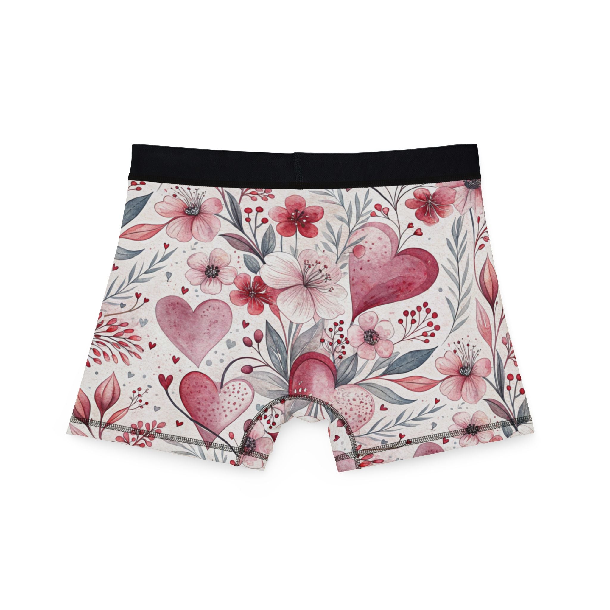 Men's boxers romantic watercolor wedding anniversary