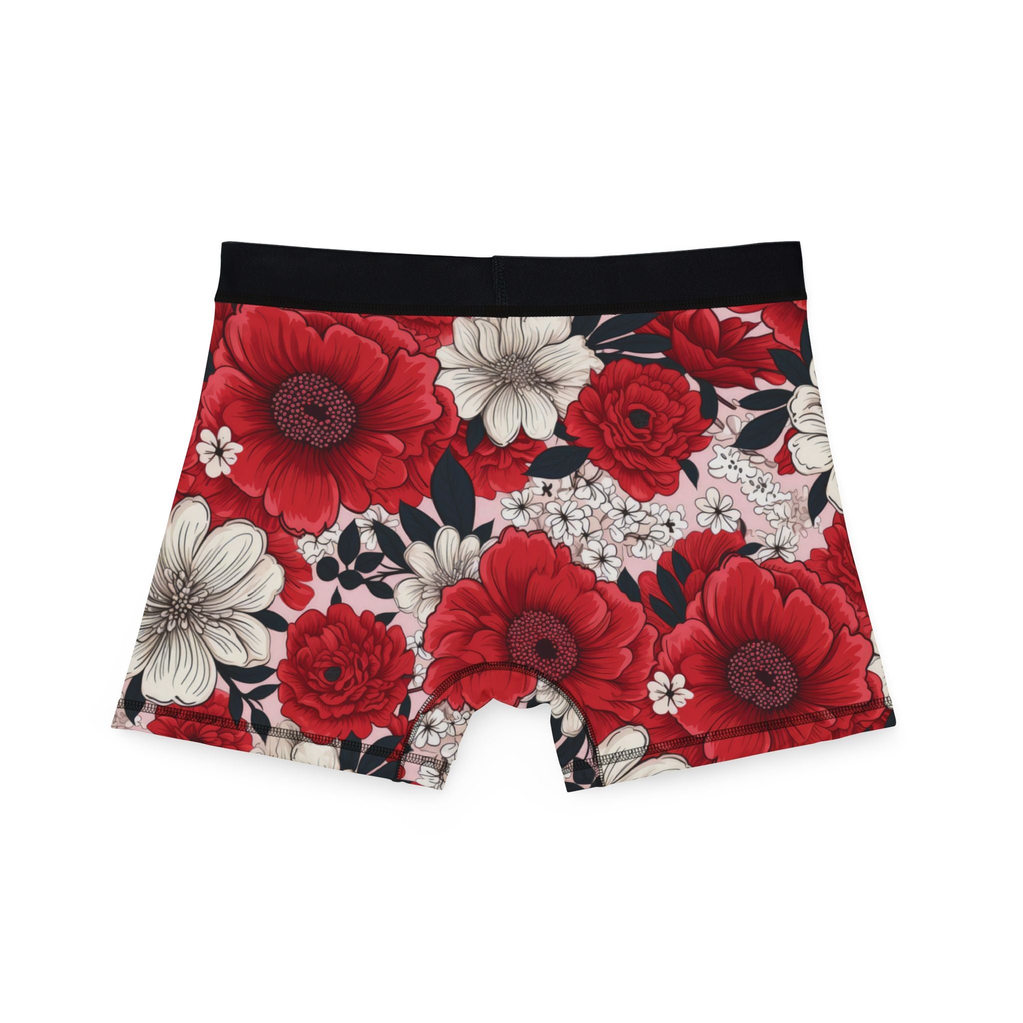Men's boxers cute red flowers