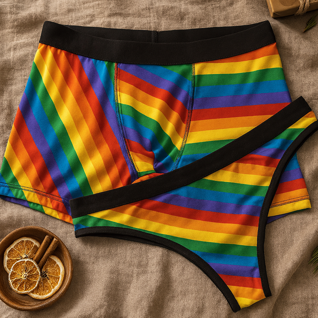 Matching underwear Pride Month Extra for couples boxer & thong set
