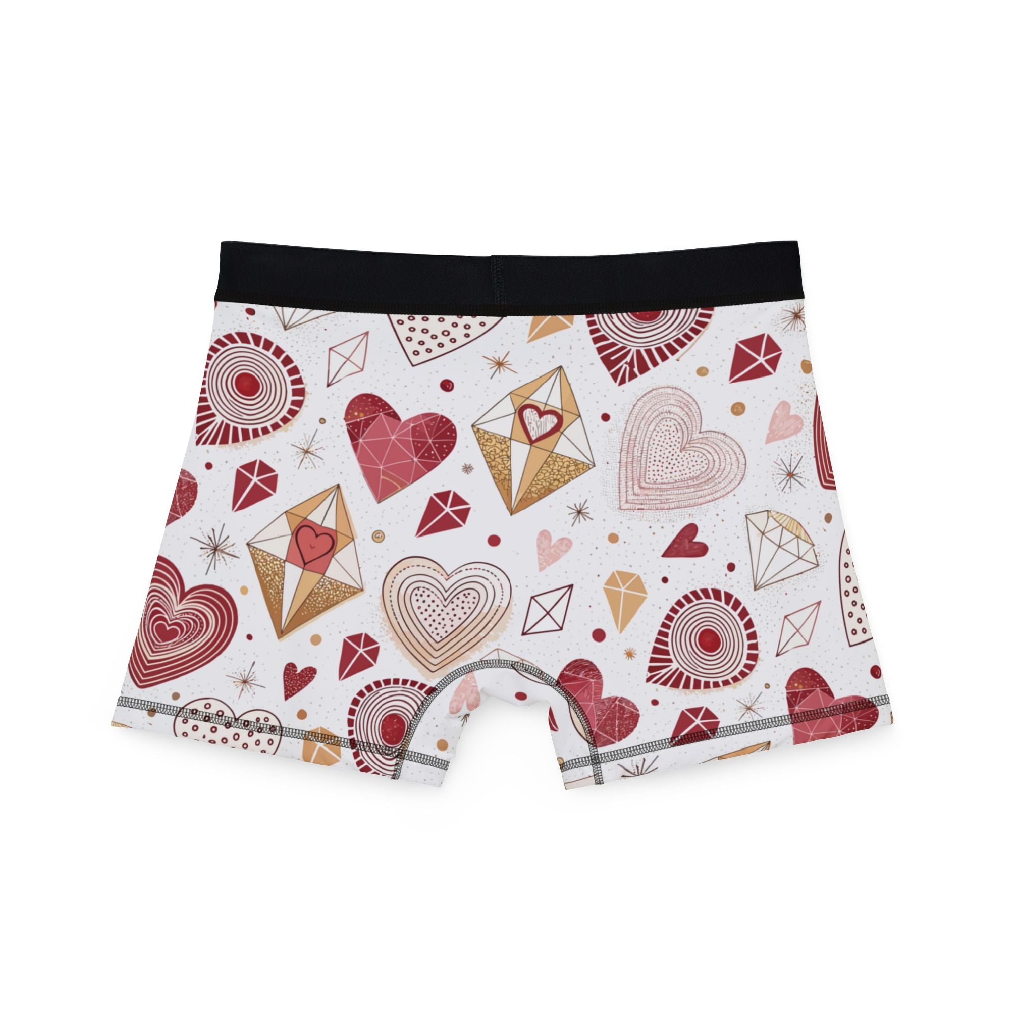 Men's boxers valentine heart retro