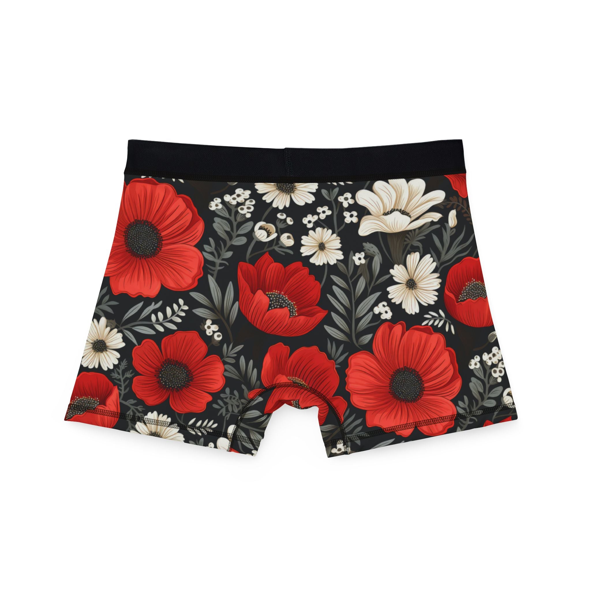 Men's boxers cute red flowers