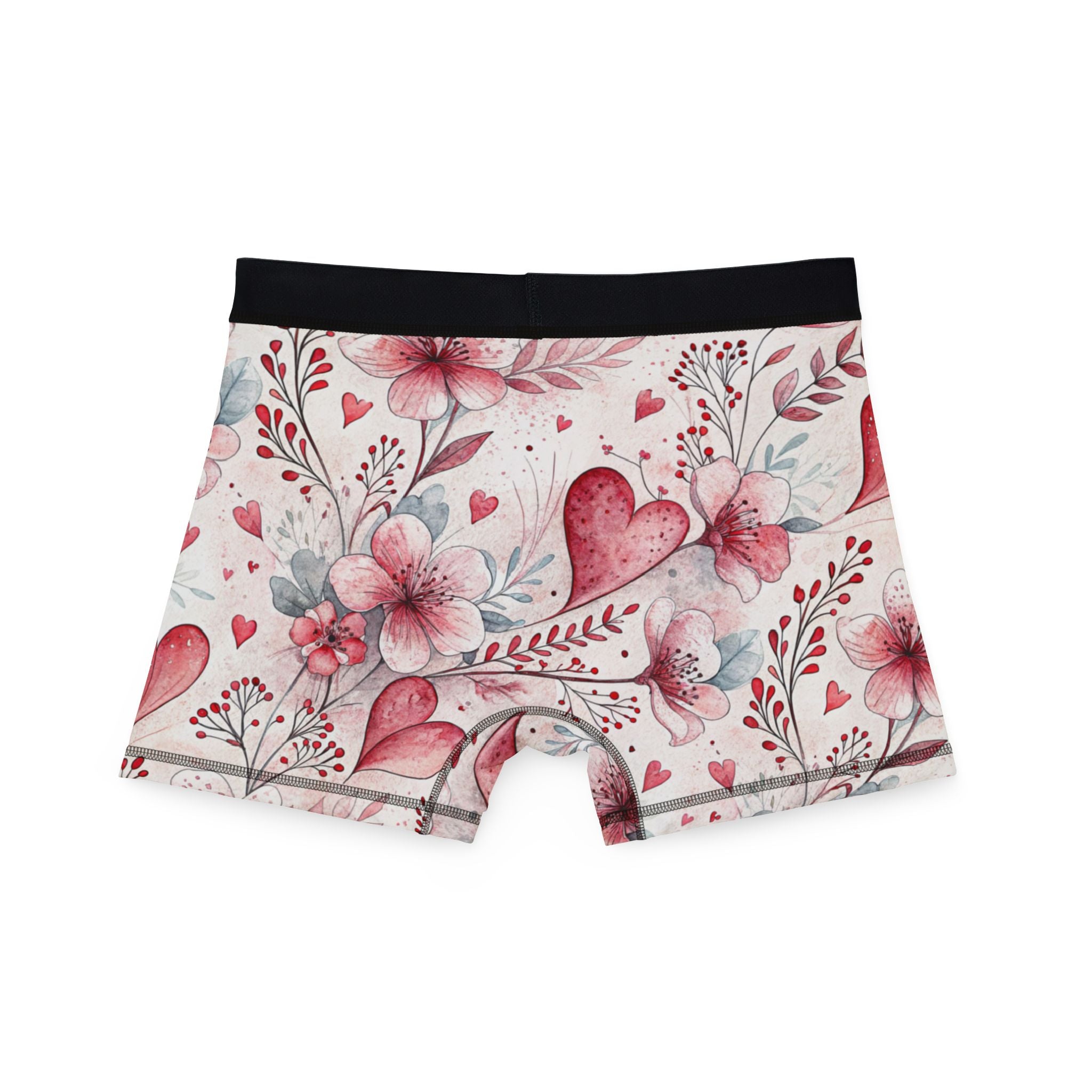 Men's boxers romantic watercolor wedding anniversary