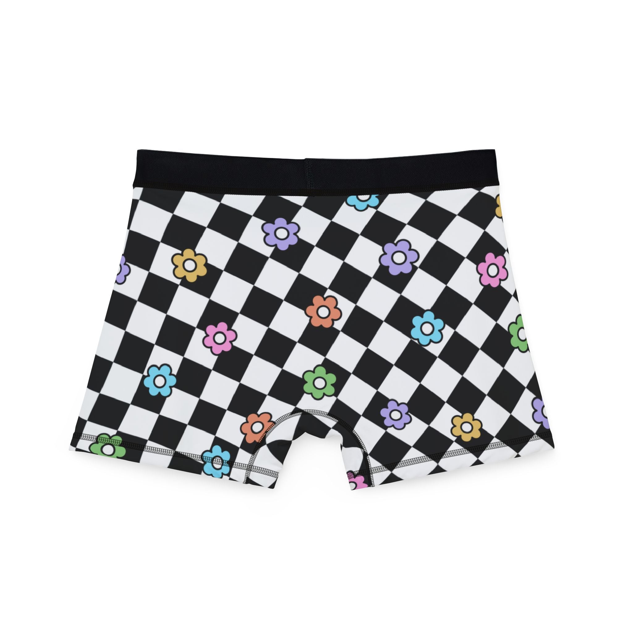 Men's boxers spring flower checkered