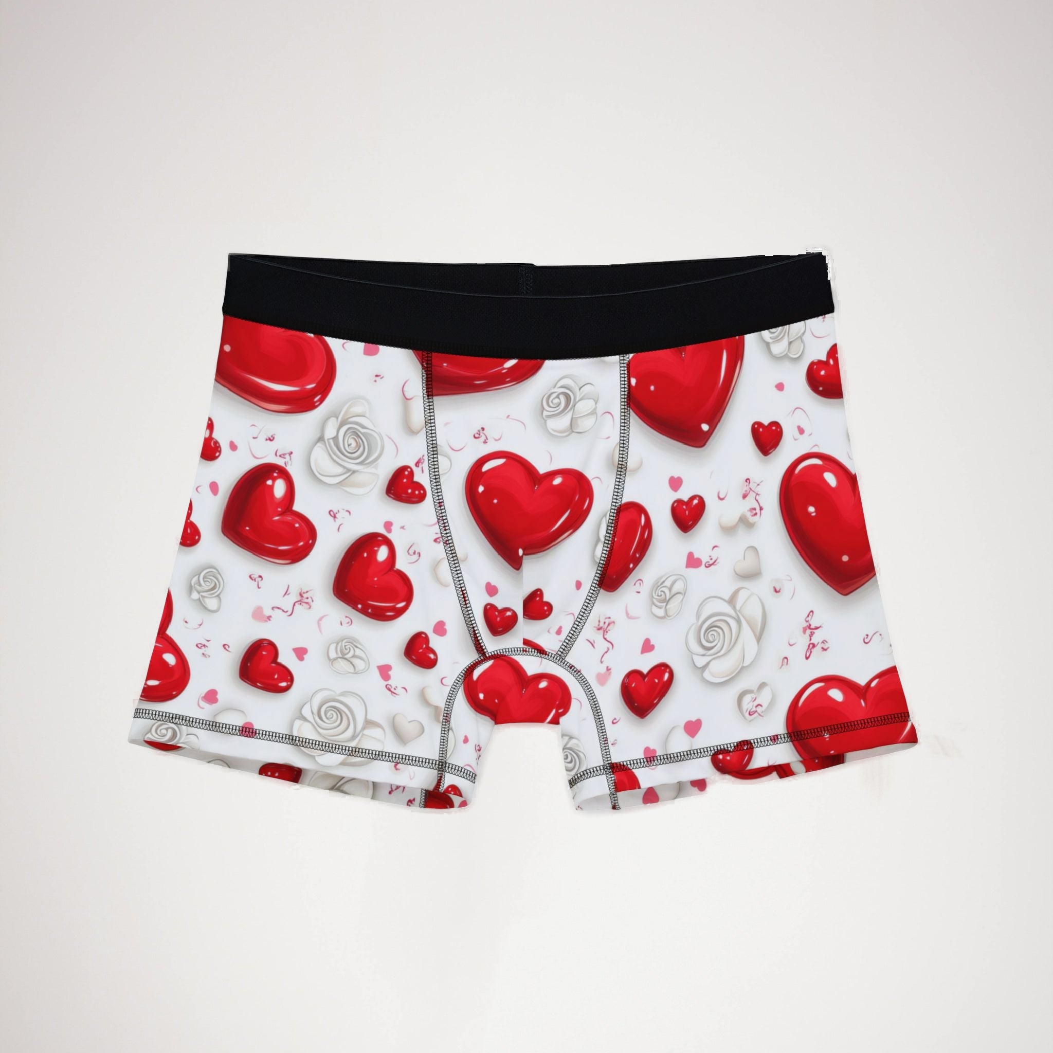 Men's boxers valentine red heart two two