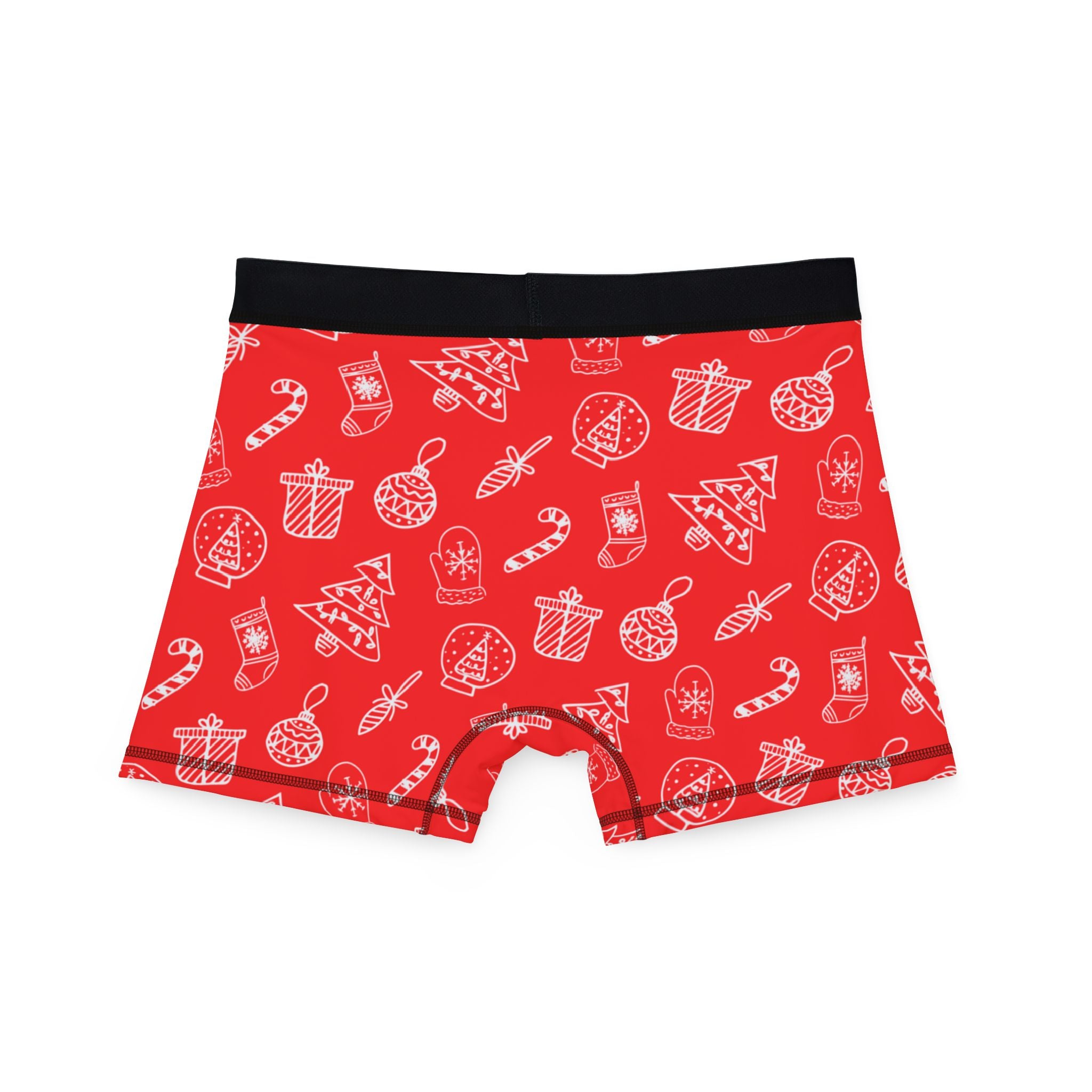 Men's boxers red white christmas
