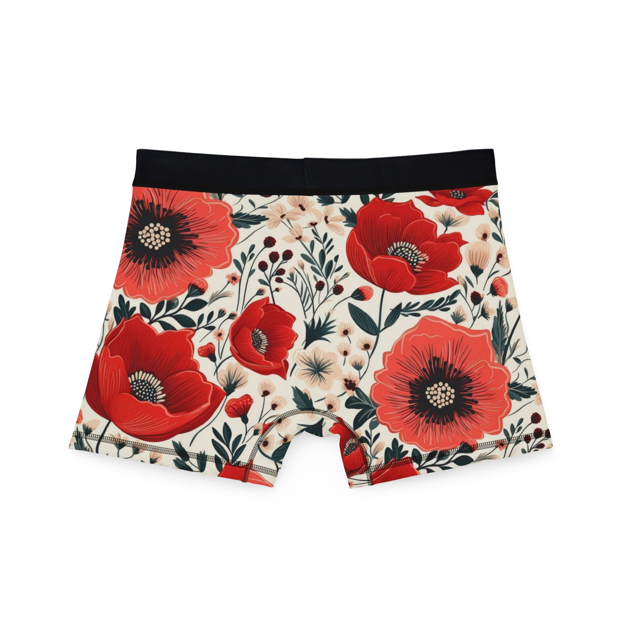 Men's boxers cute red flowers