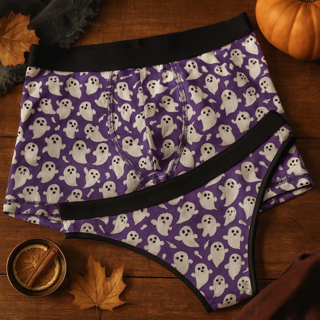 Matching underwear Cute Halloween Extra for couples boxer & thong set