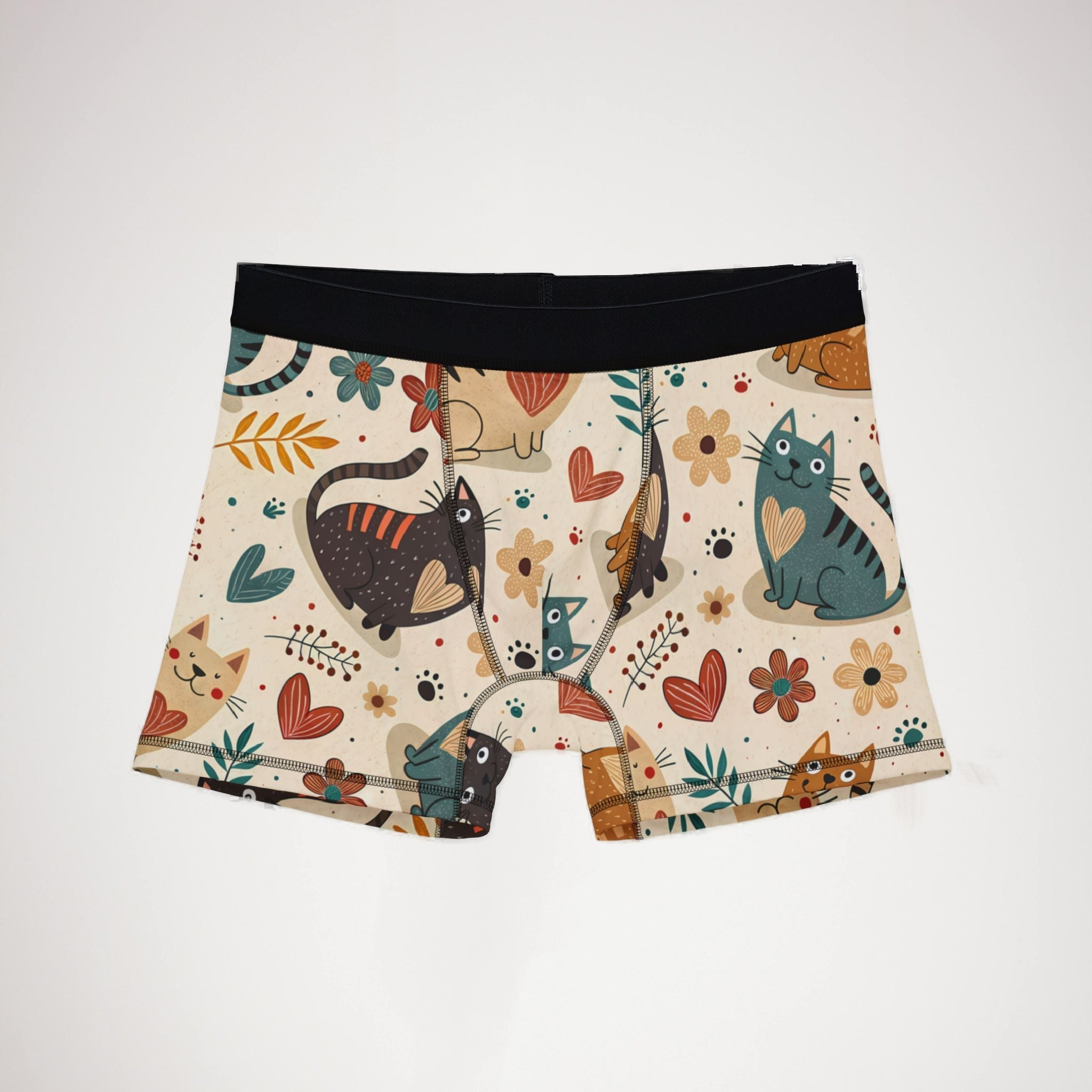 Men's boxers cute cats doodle