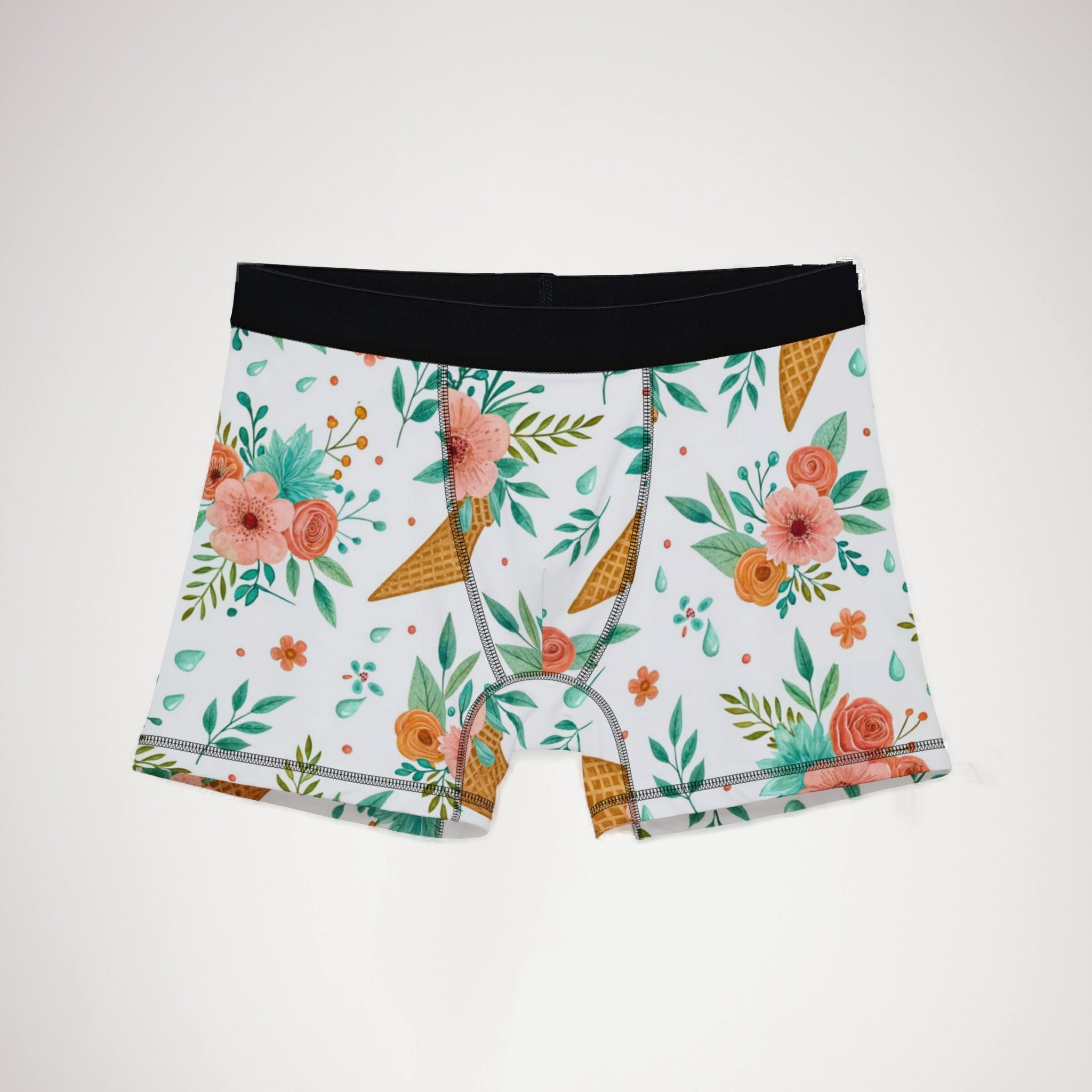 Men's boxers floral ice cream