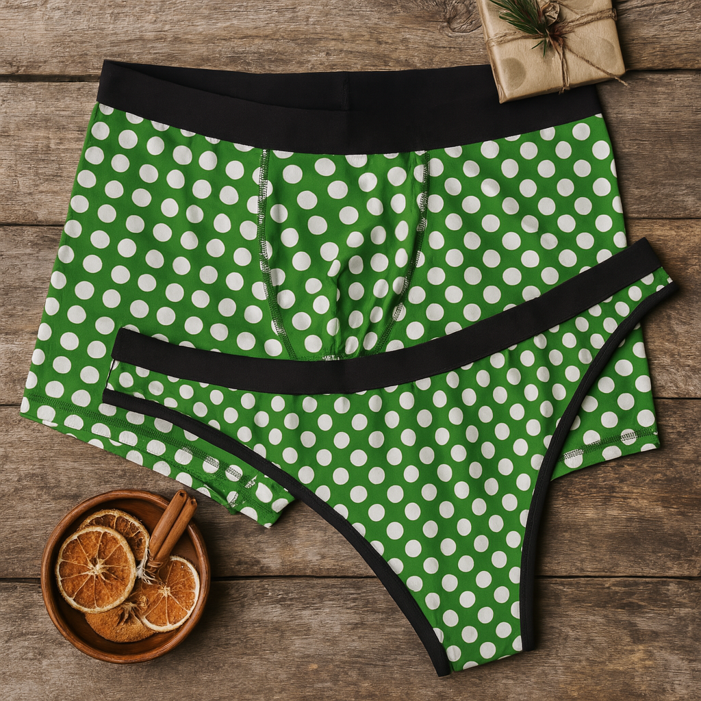 Matching underwear Ladybug Seamless for couples boxer & thong set