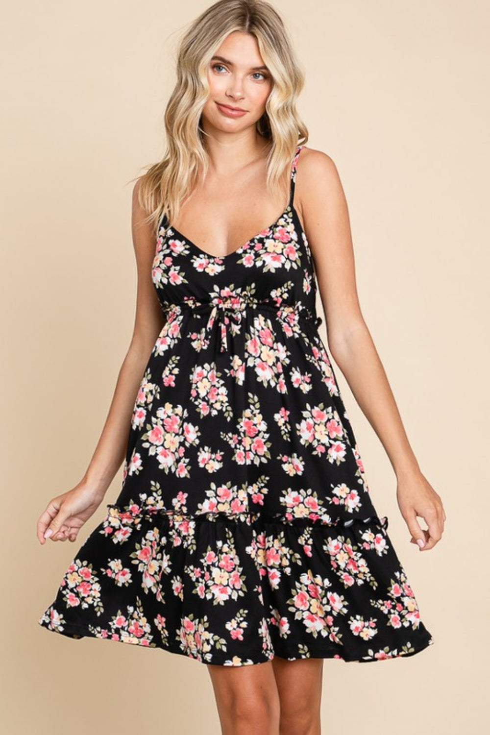Summer Soiree Staple: Floral Frill Cami Dress - Perfect for Beach Weddings & Parties!