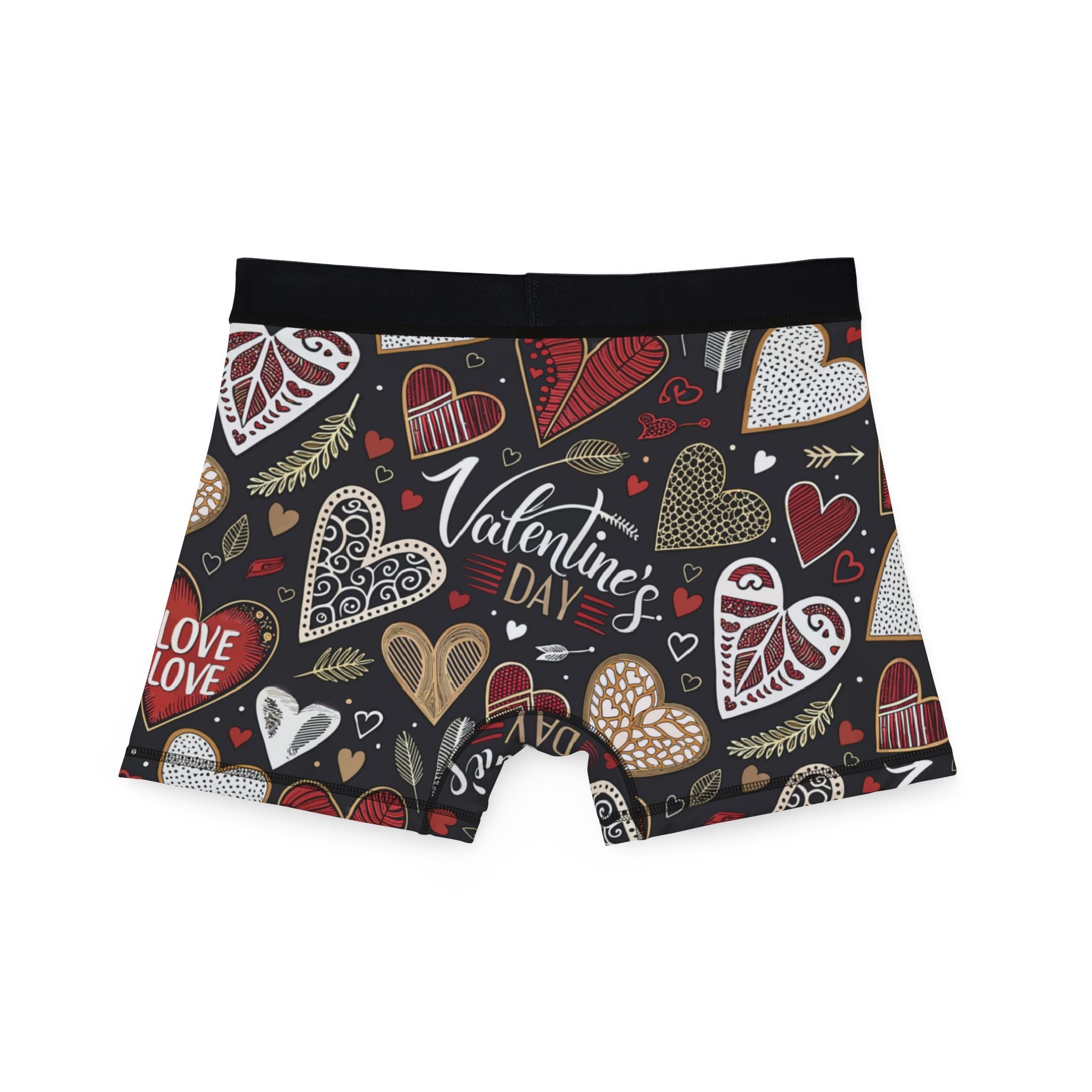 Men's boxers valentine heart retro