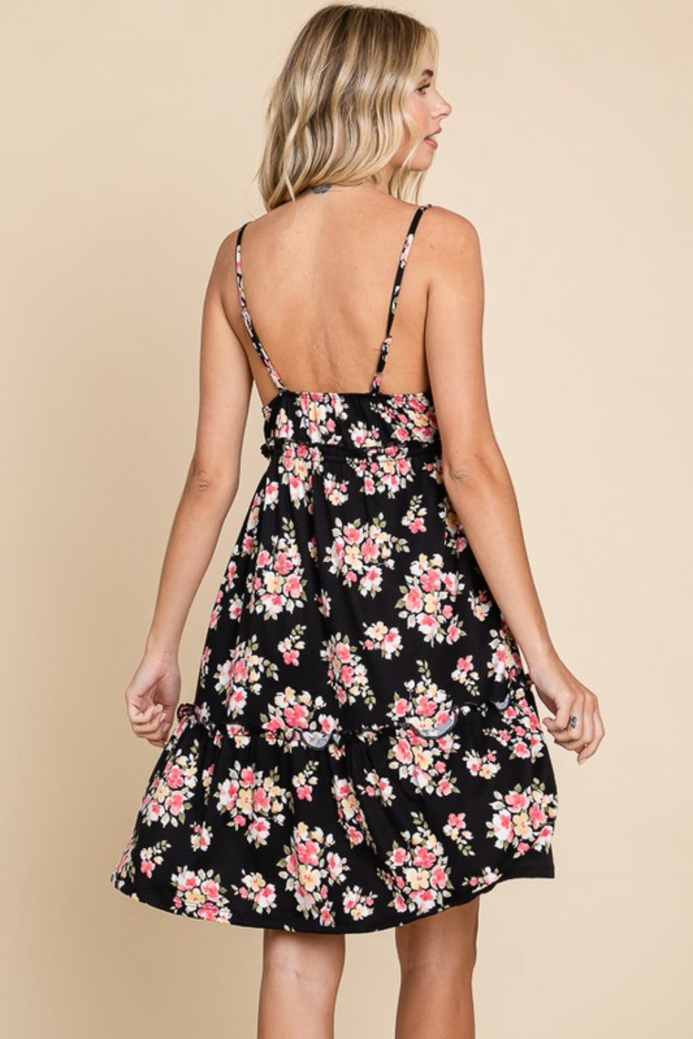 Summer Soiree Staple: Floral Frill Cami Dress - Perfect for Beach Weddings & Parties!