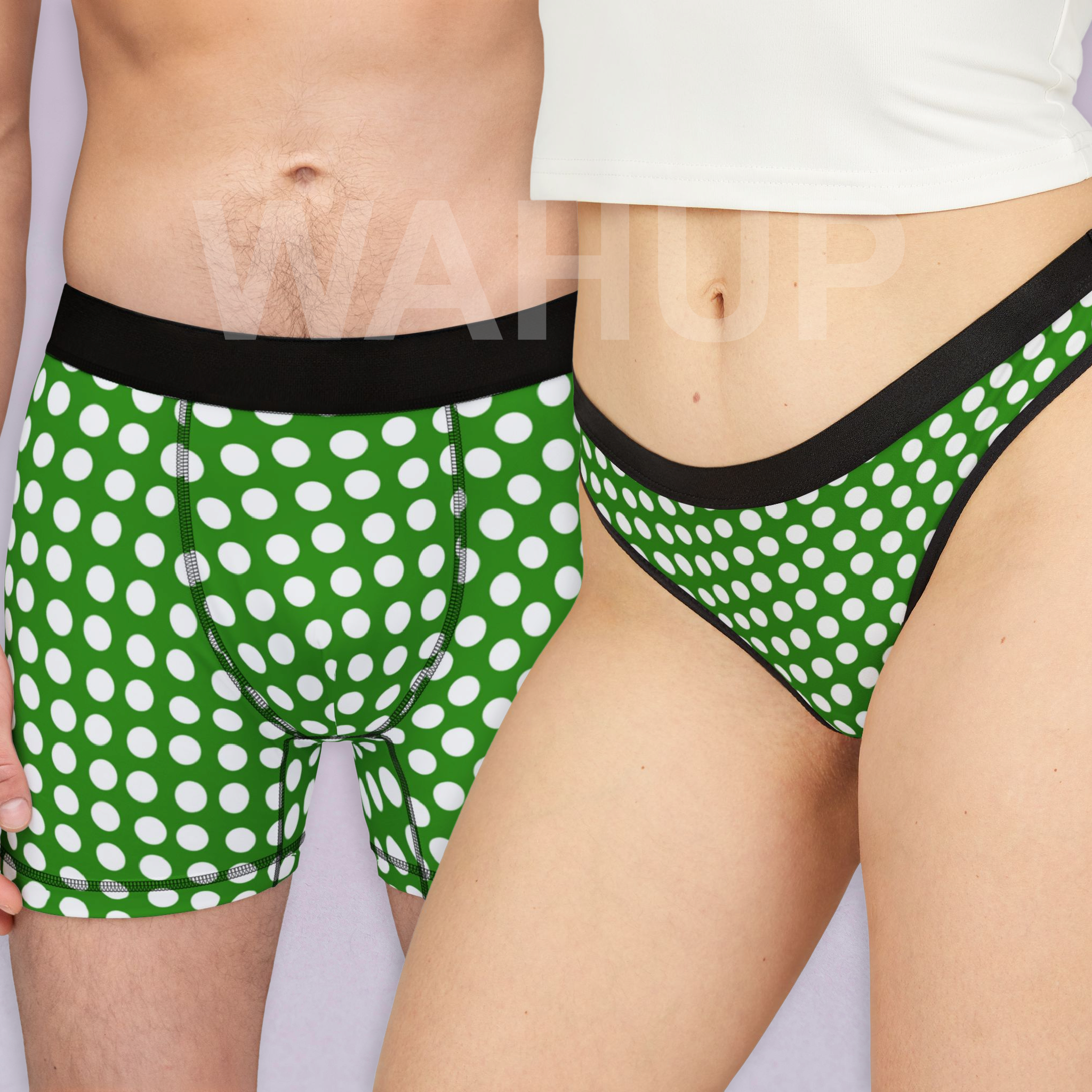 Matching underwear Ladybug Seamless for couples boxer & thong set