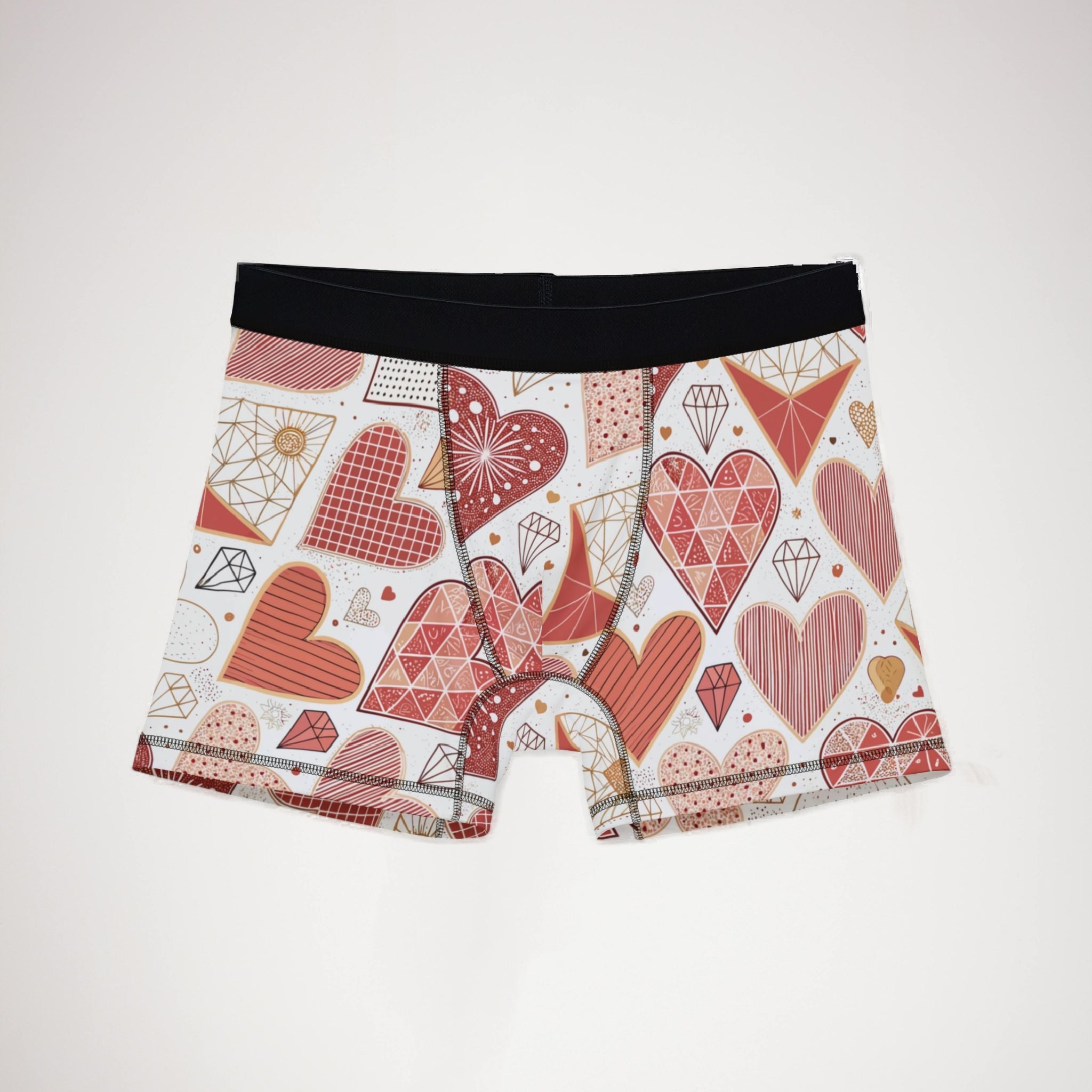 Men's boxers valentine heart retro one