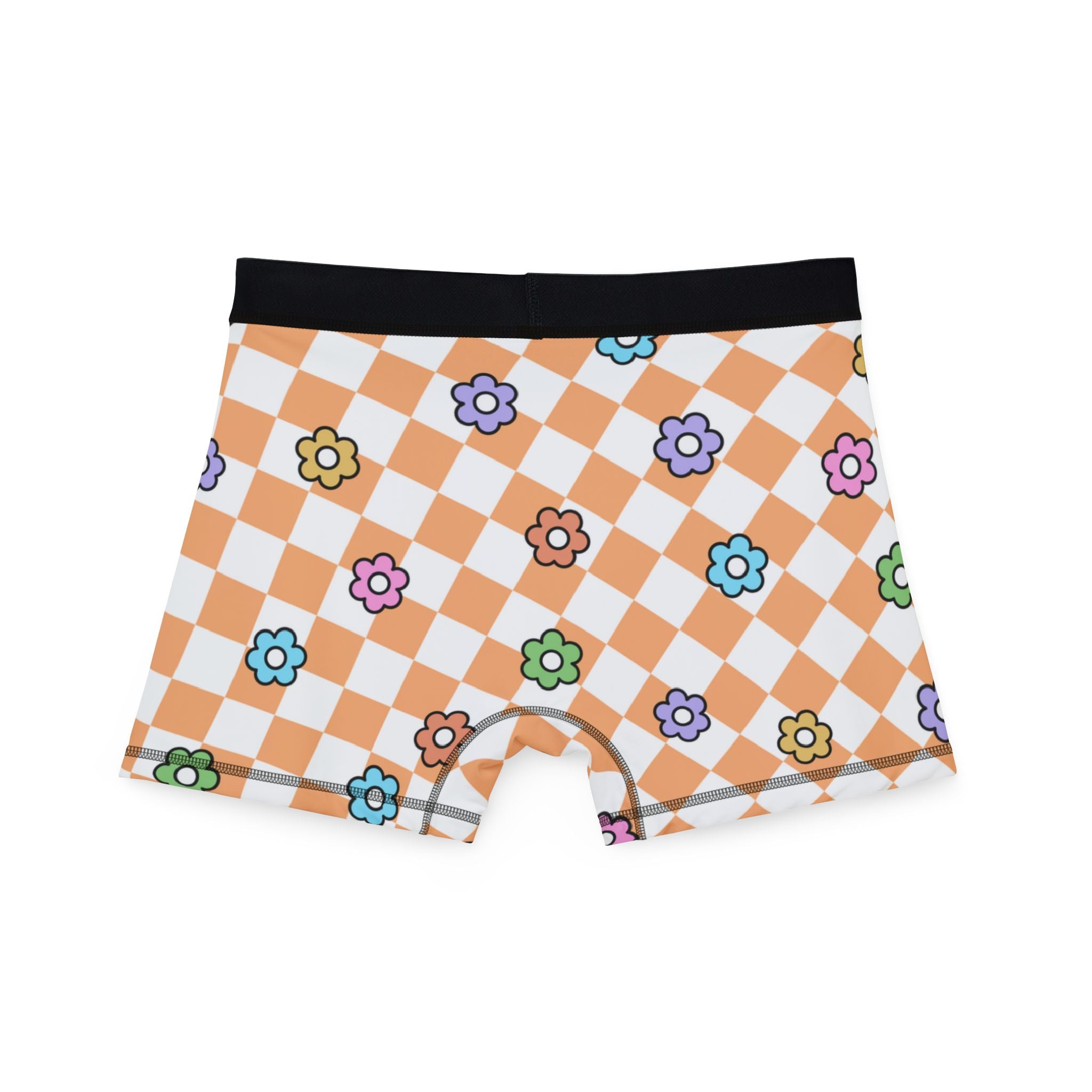 Men's boxers spring flower checkered