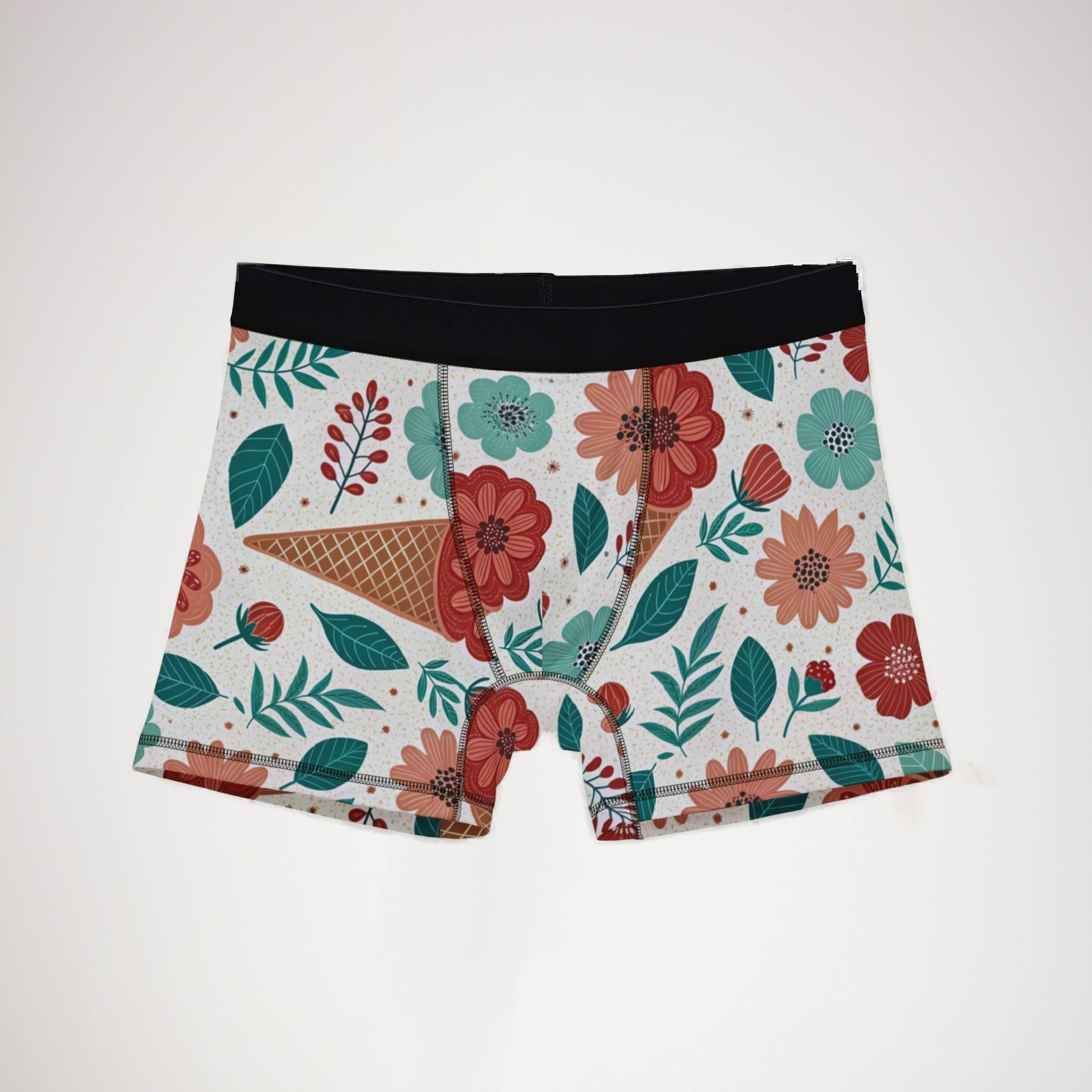 Men's boxers floral ice cream