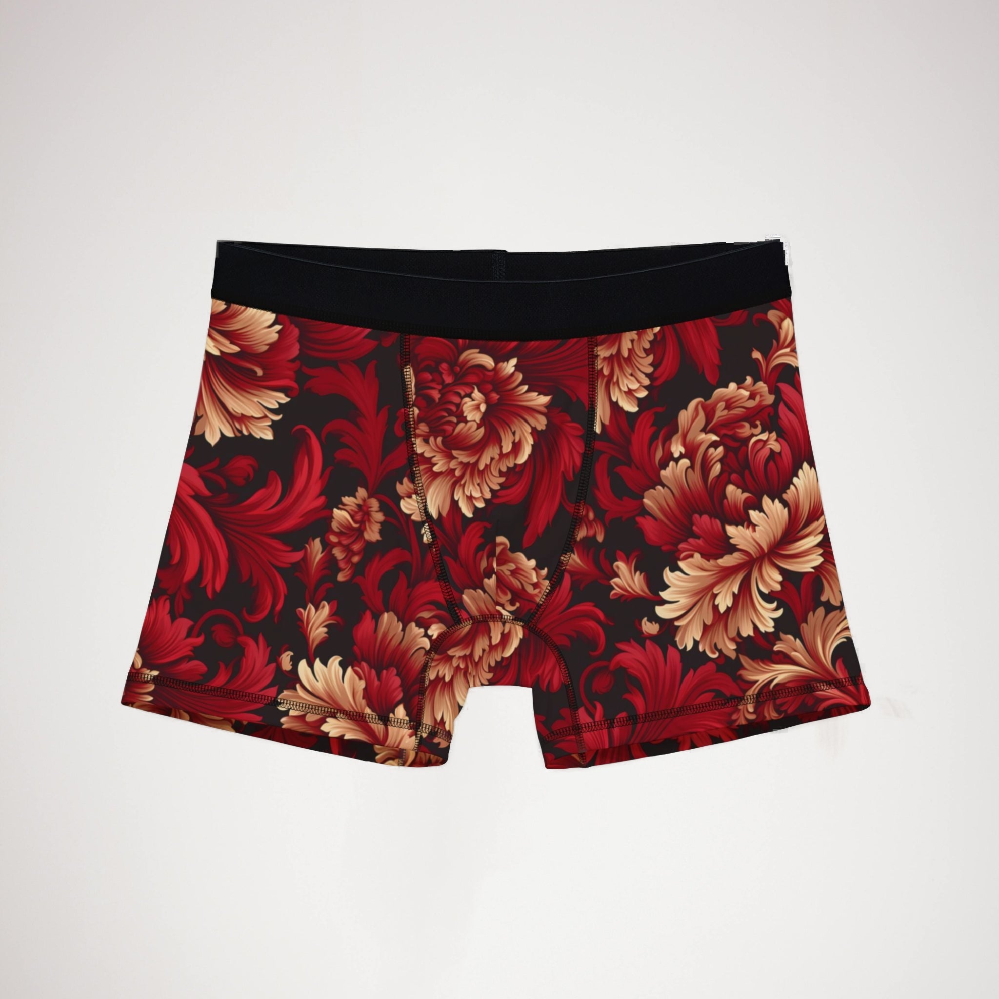 Men's boxers red damask