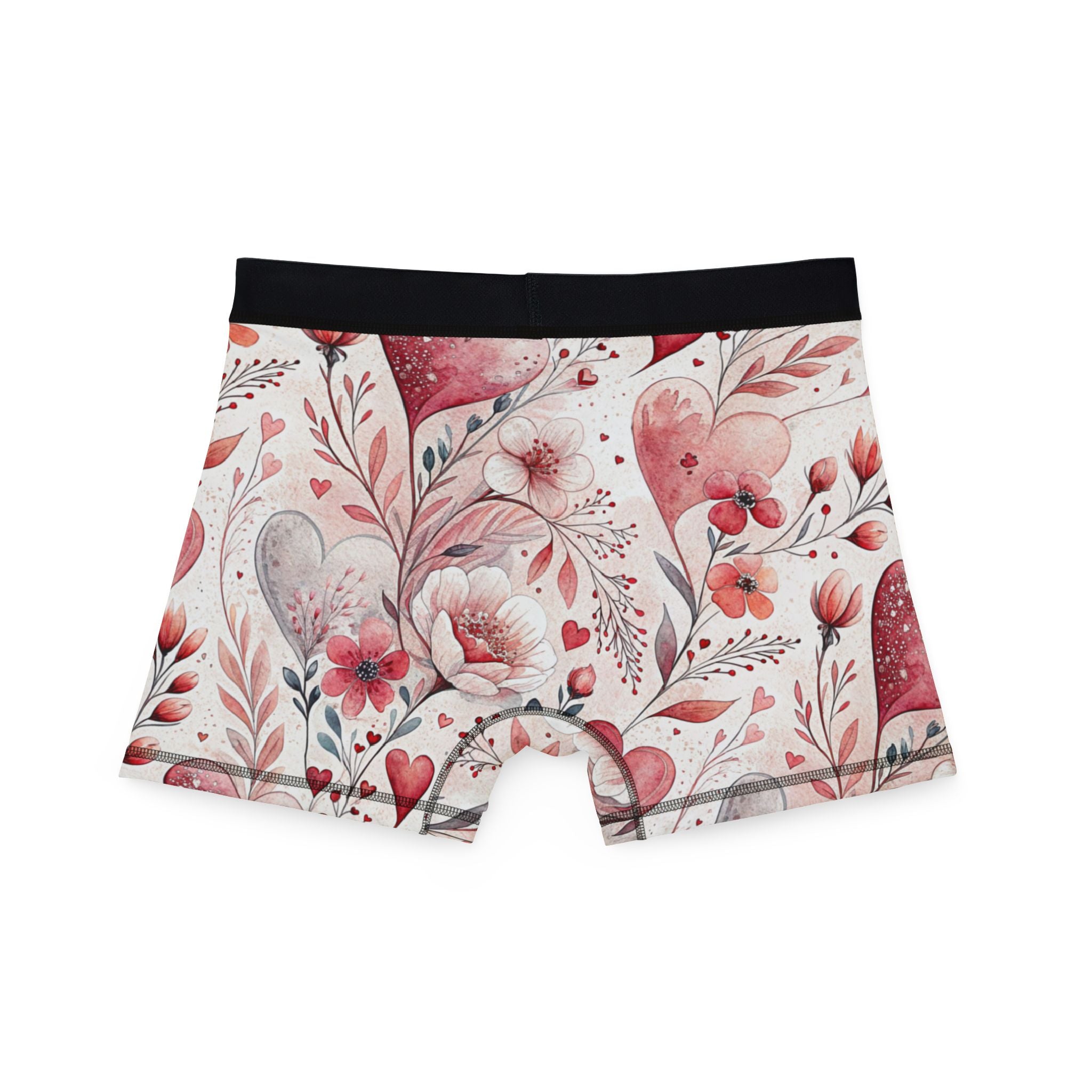 Men's boxers romantic watercolor wedding anniversary