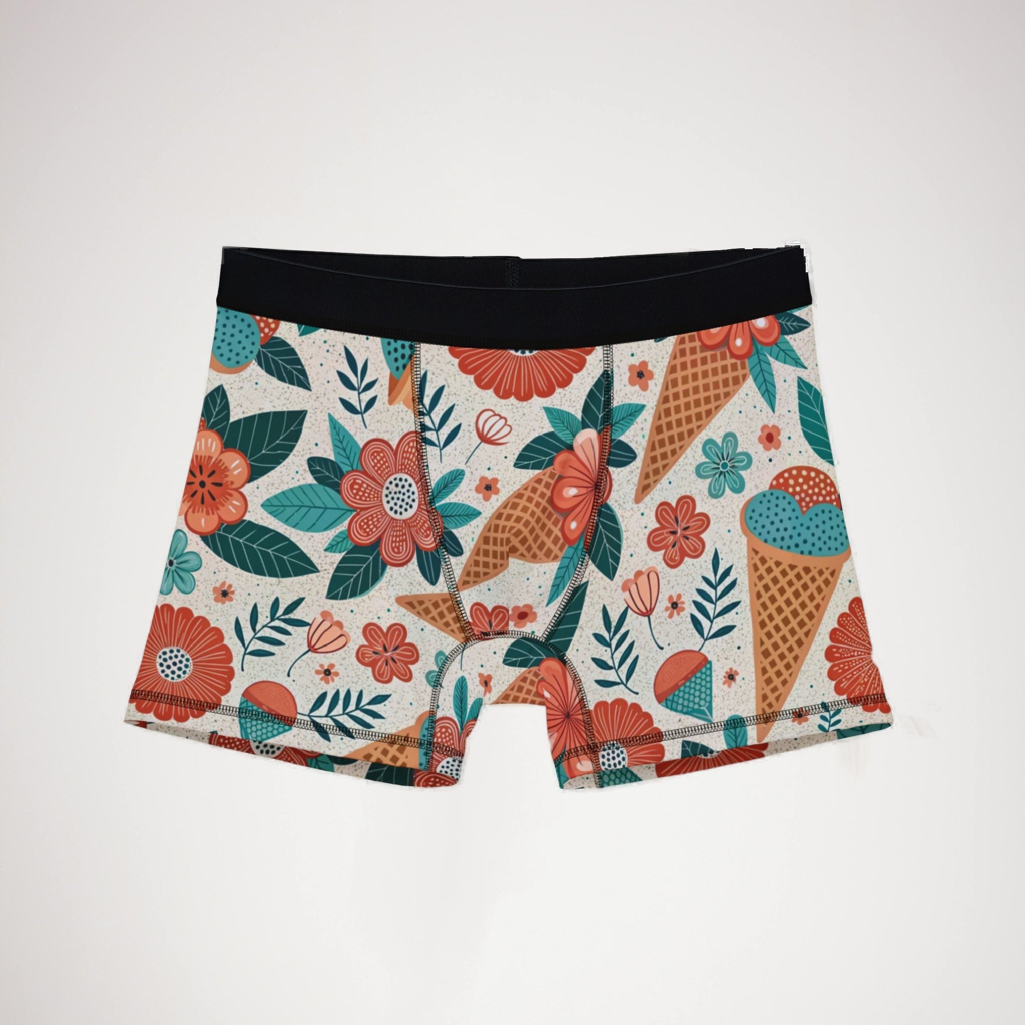 Men's boxers floral ice cream