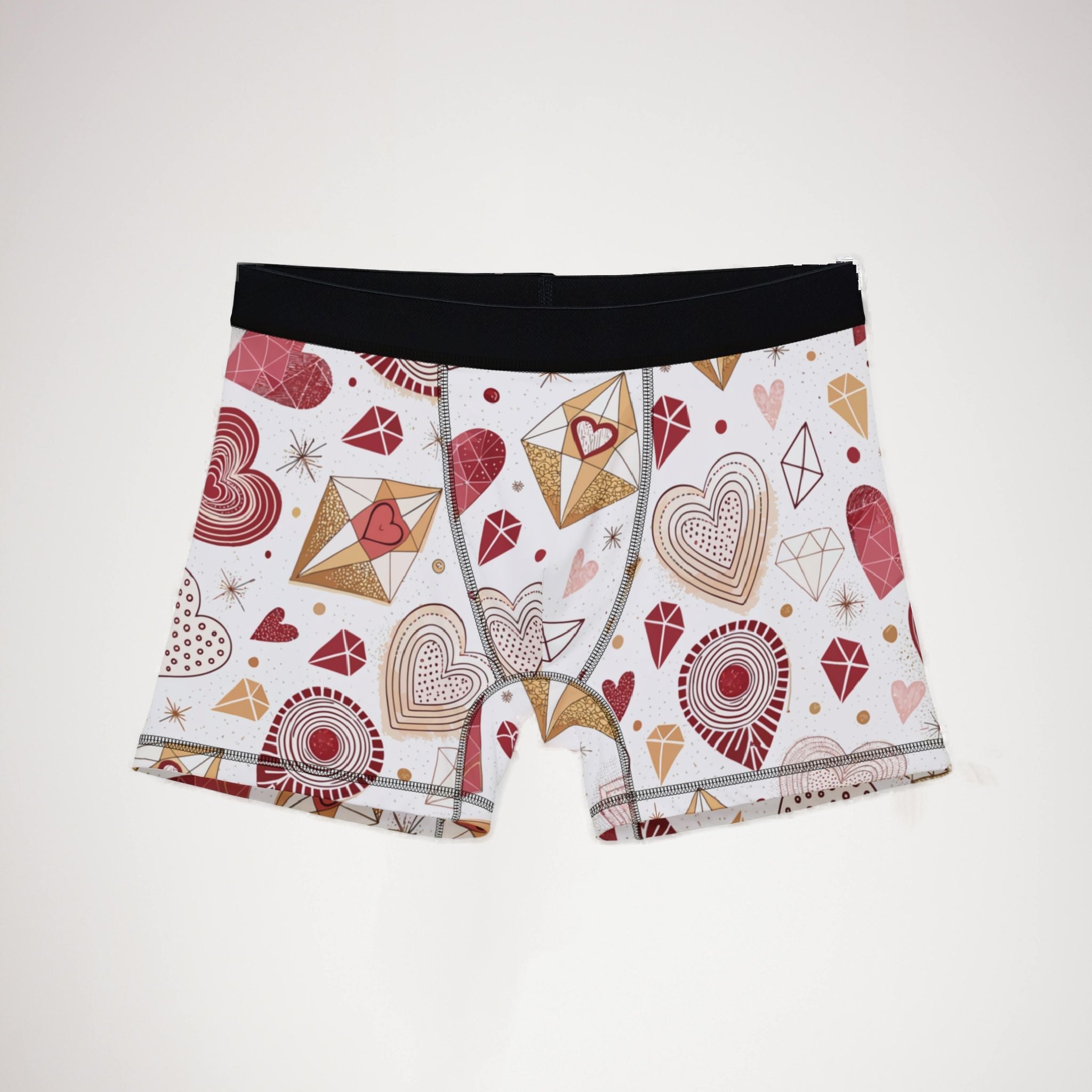 Men's boxers valentine heart retro