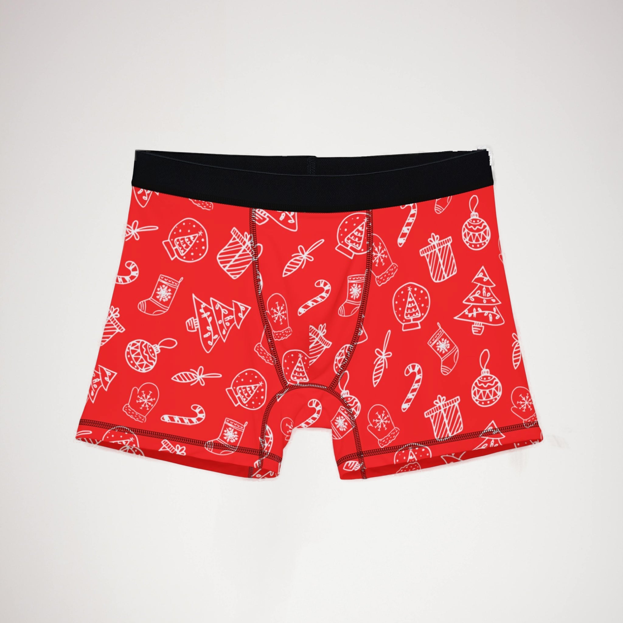Men's boxers red white christmas