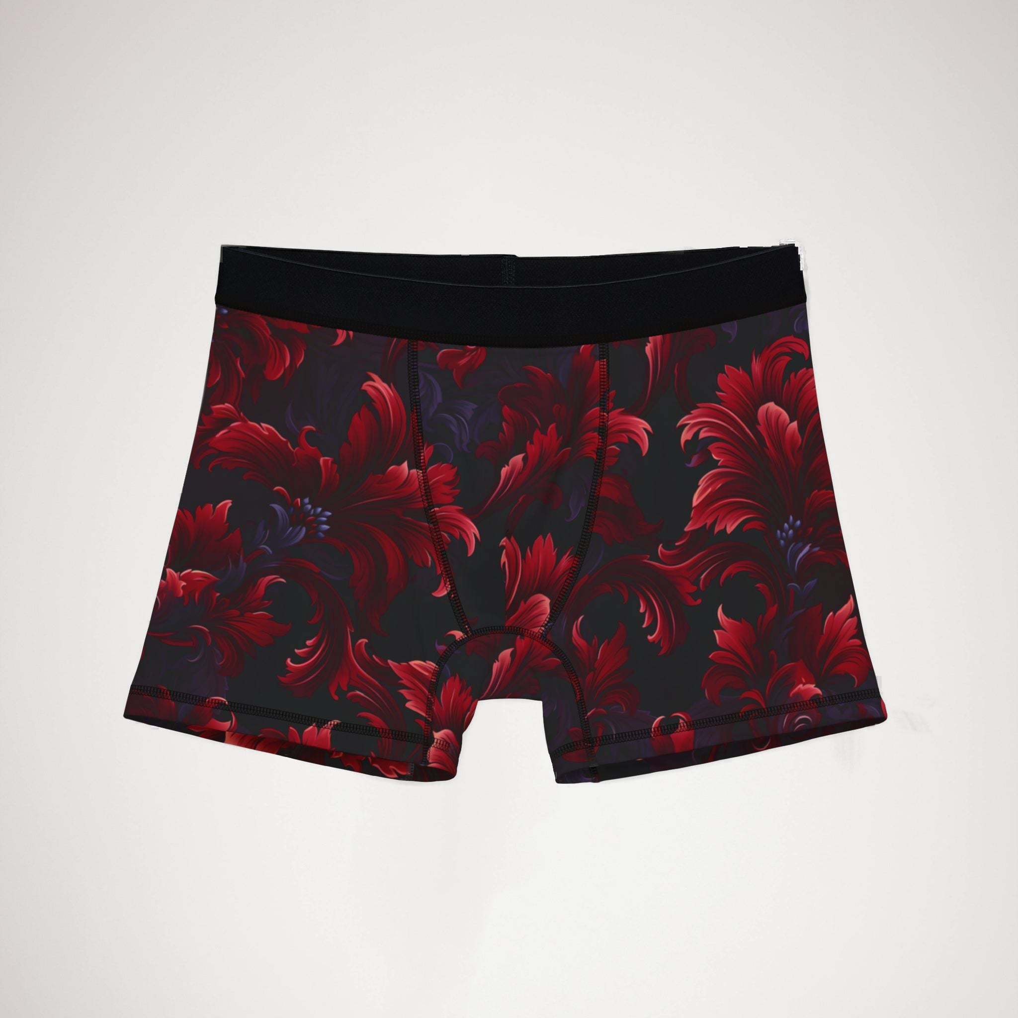 Men's boxers red damask