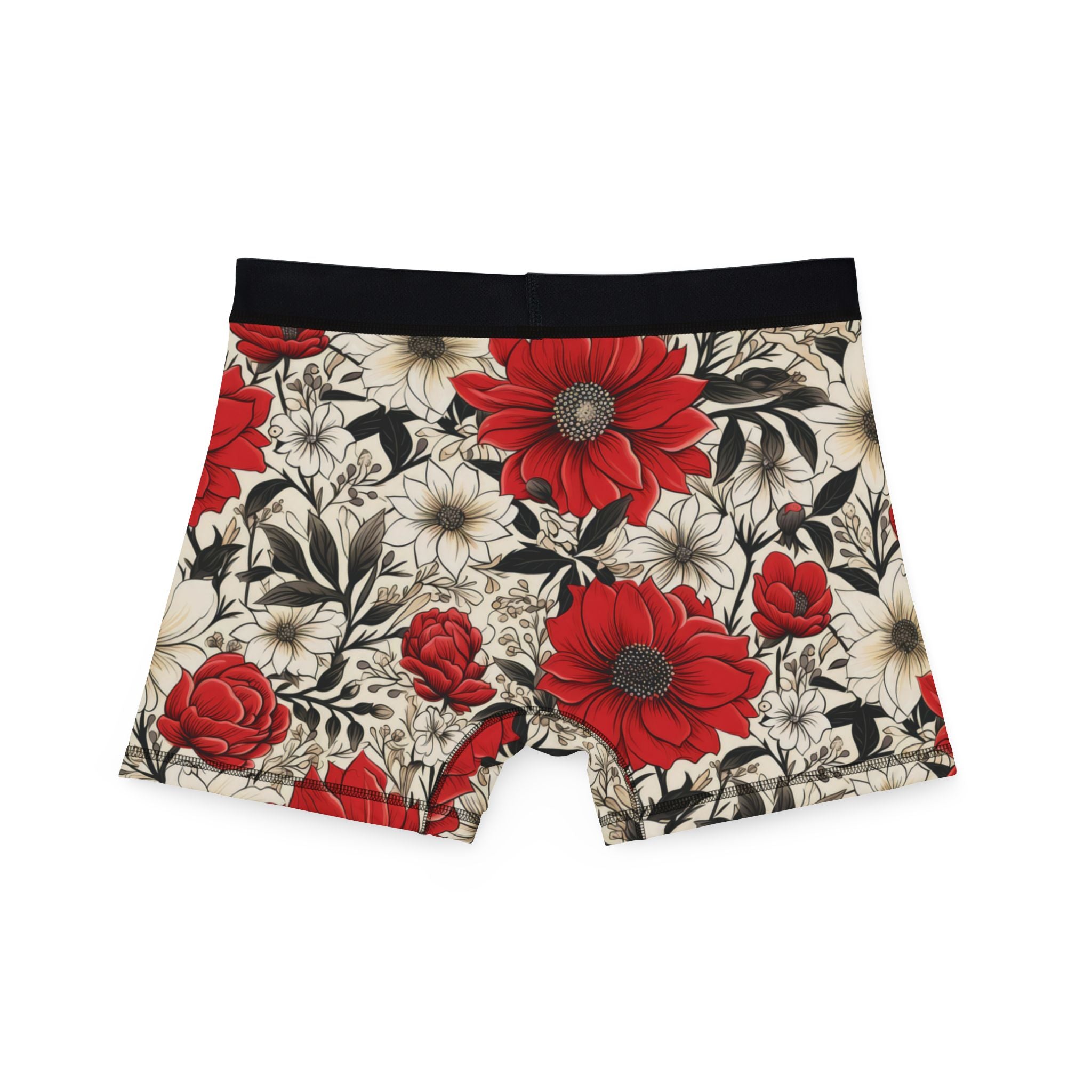 Men's boxers cute red flowers