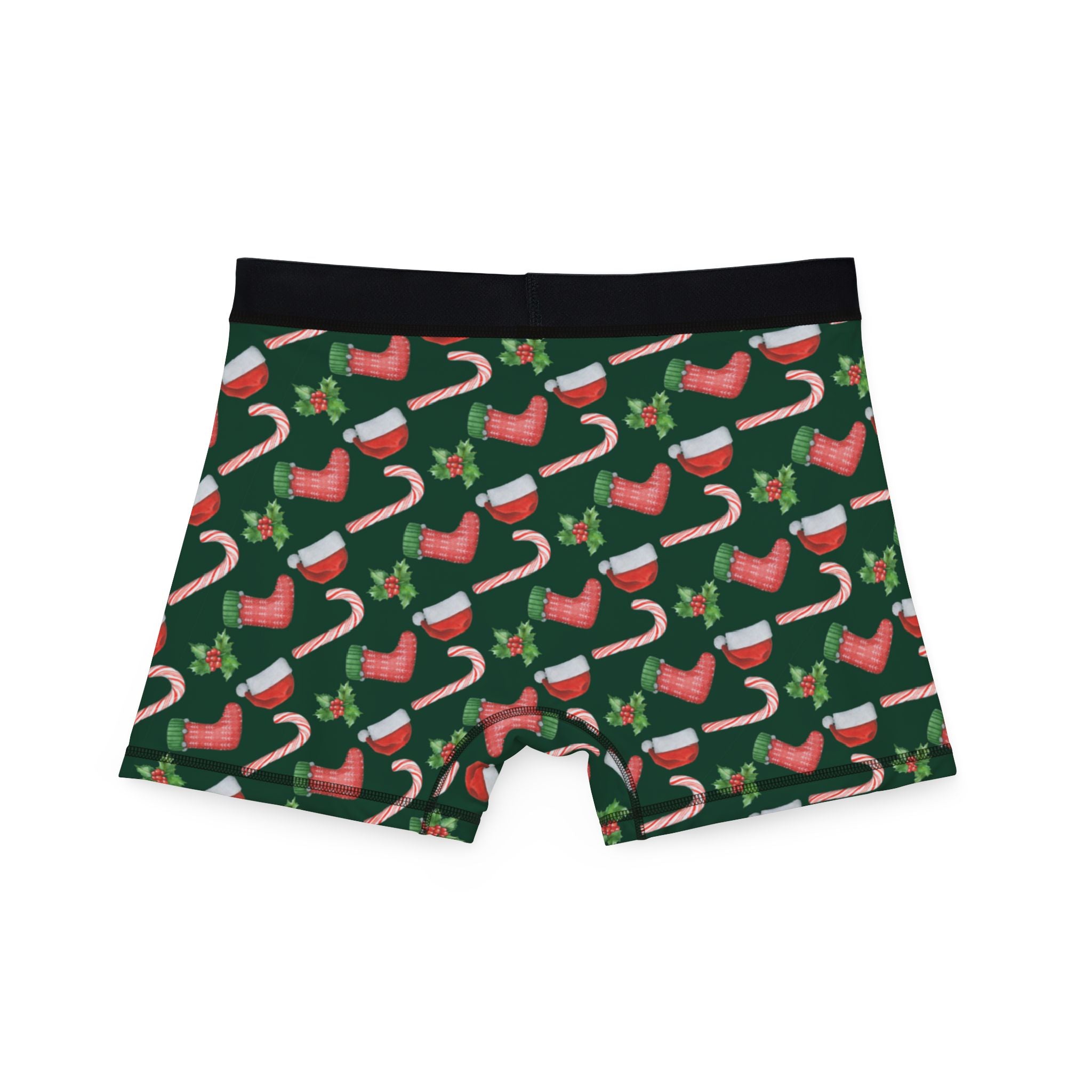 Men's boxers green christmas santa