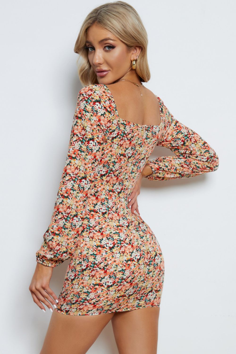 Elegant Floral Bodycon Dress: Perfect for Summer, Beach, or Wedding Guests!