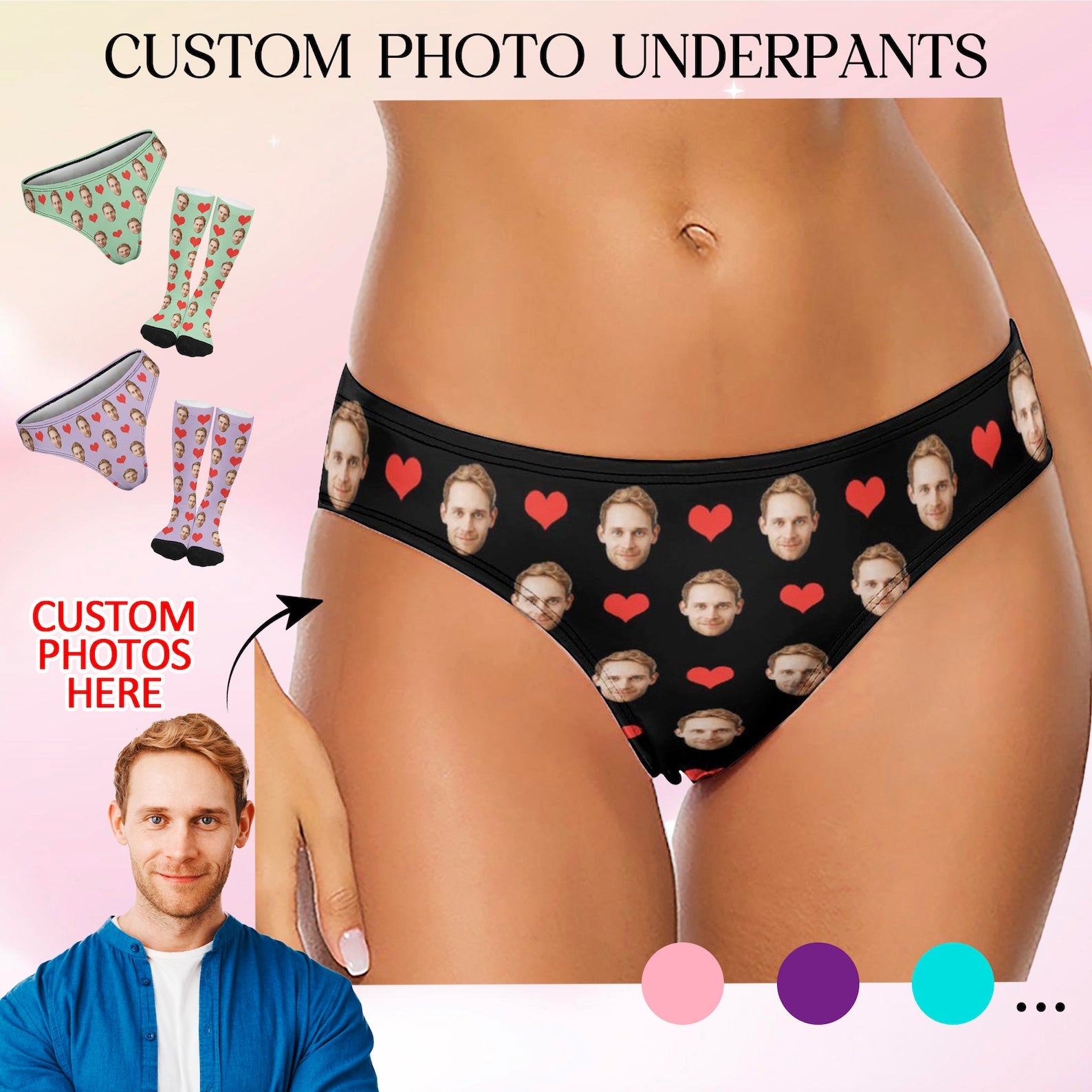 Customizable Photo Thongs & Socks: The Perfect Intimate Gift for Her