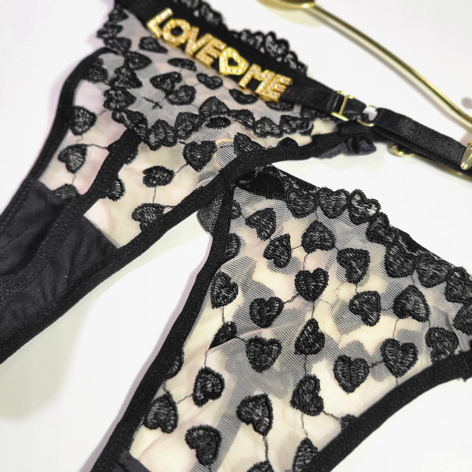Personalized Thong: A Touch of Luxury with Gold Charms