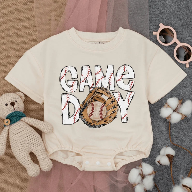 Baseball Game Day Romper: Gameday Outfit