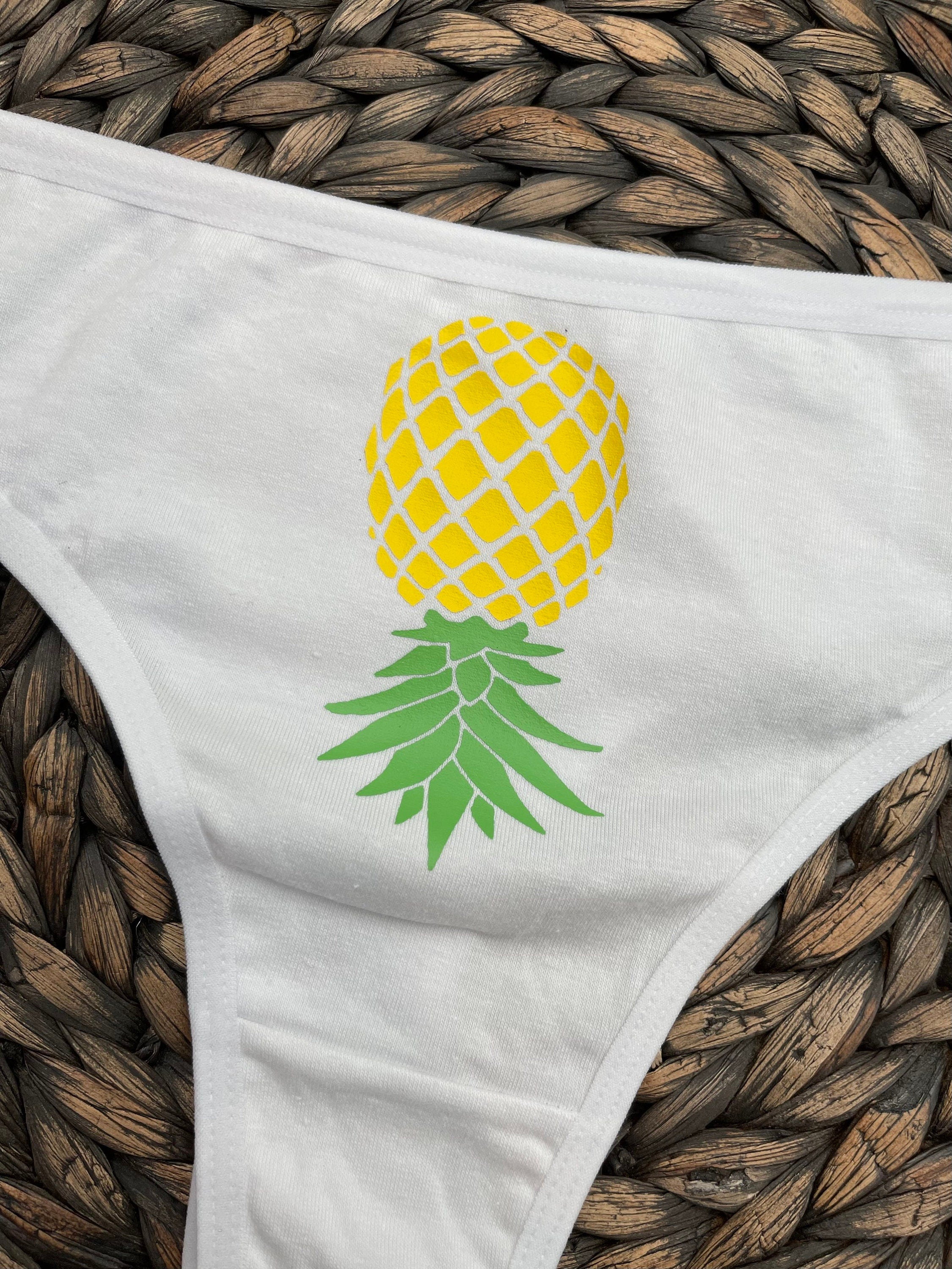 Cute Upside Down Pineapple Thong - Playful Lingerie for Swingers