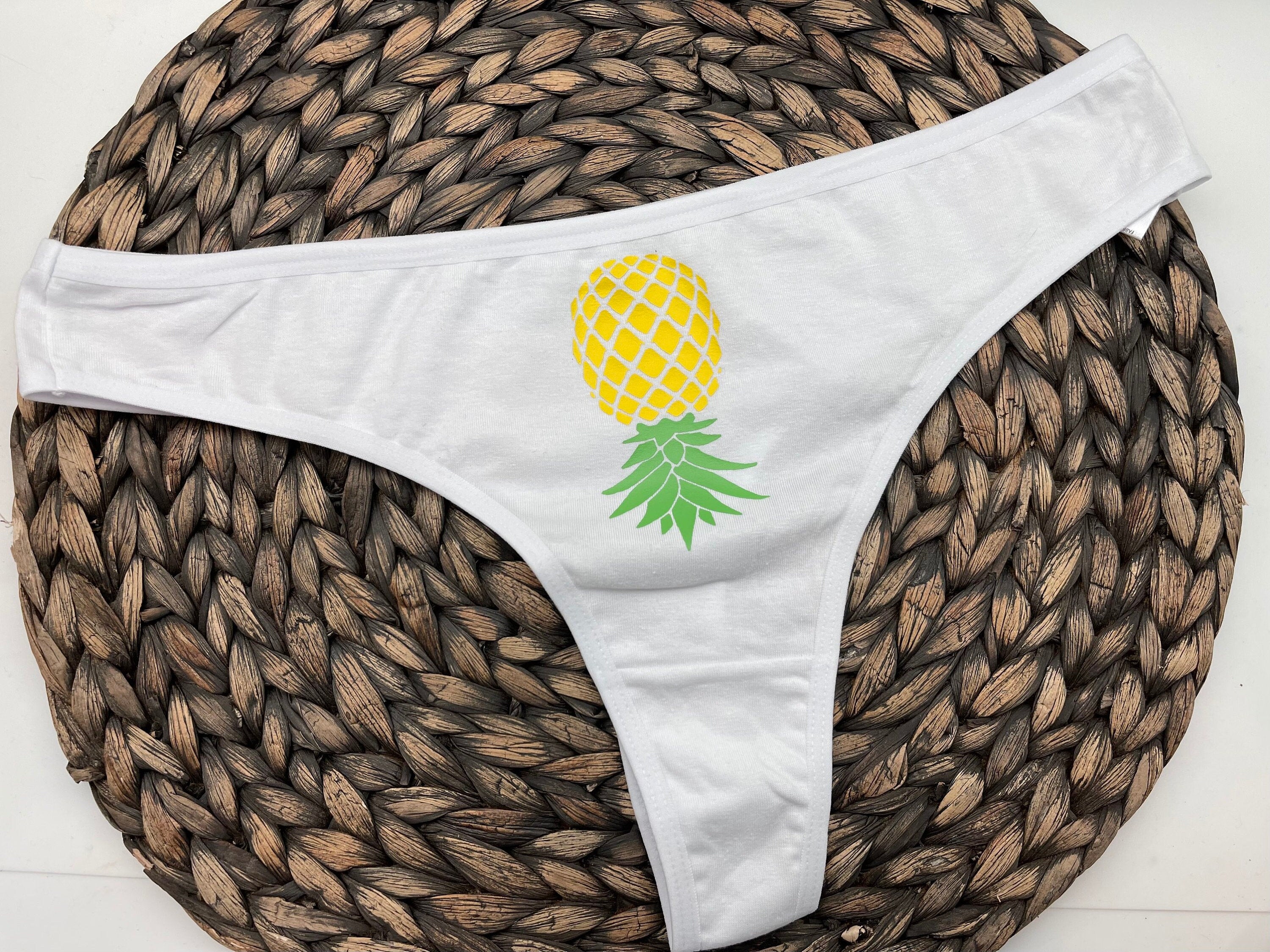 Cute Upside Down Pineapple Thong - Playful Lingerie for Swingers