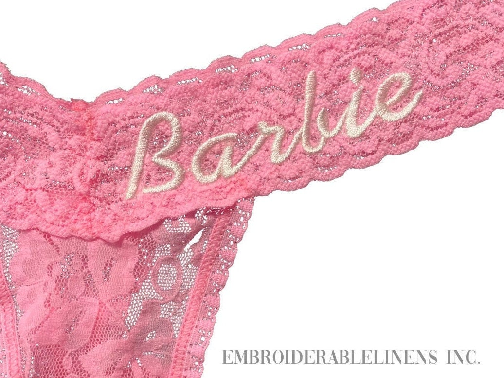Custom Embroidered Lace Thong: Your Personal Touch