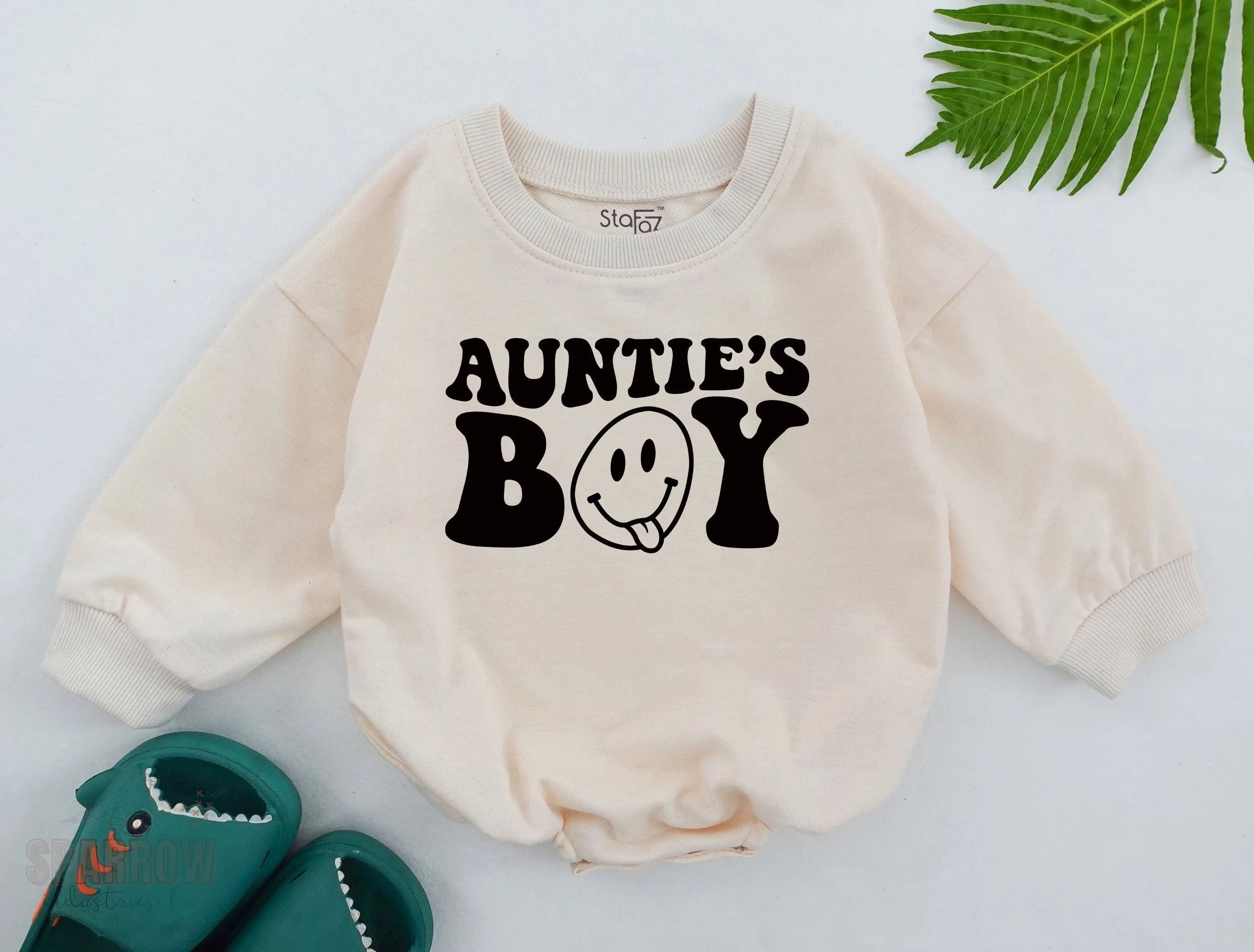 Custom Auntie And Auntie's Boy Romper Matching: Fall Family Set