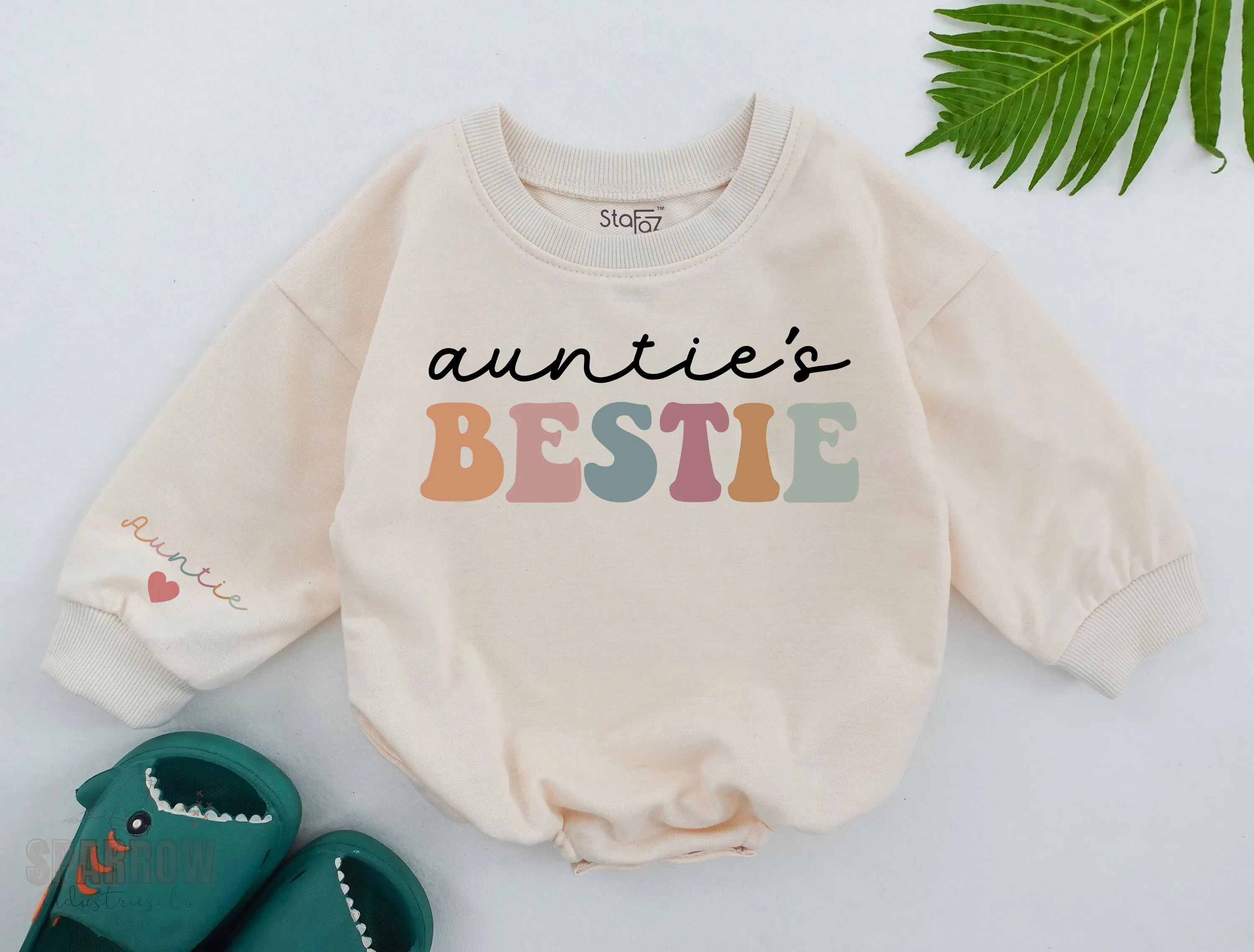 Custom Auntie And Bestie Romper Matching: Family Set