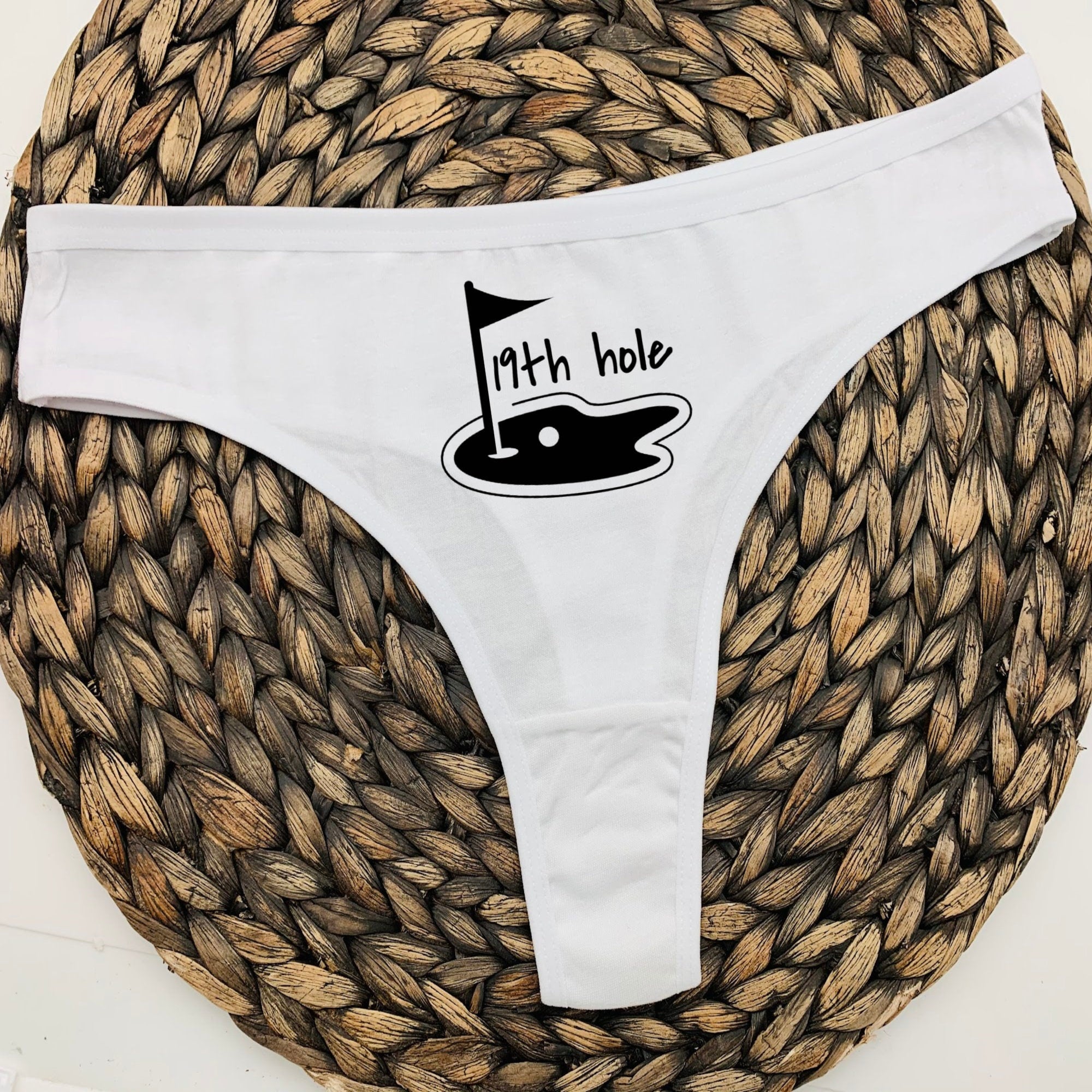 Funny Golf Thong for Men - Novelty Golf Underwear - 19th Hole Gag Gift