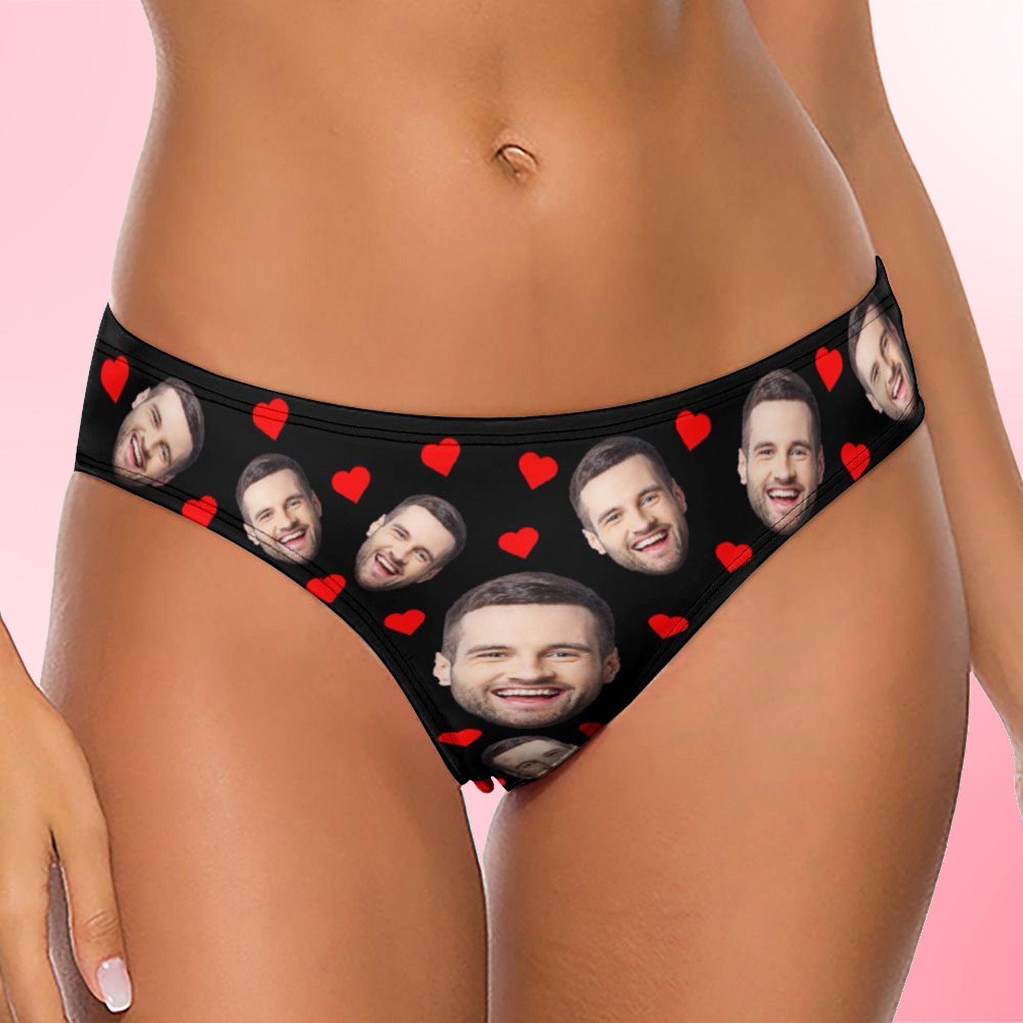Personalized Valentine's Surprise: Custom Face Thongs for Her!