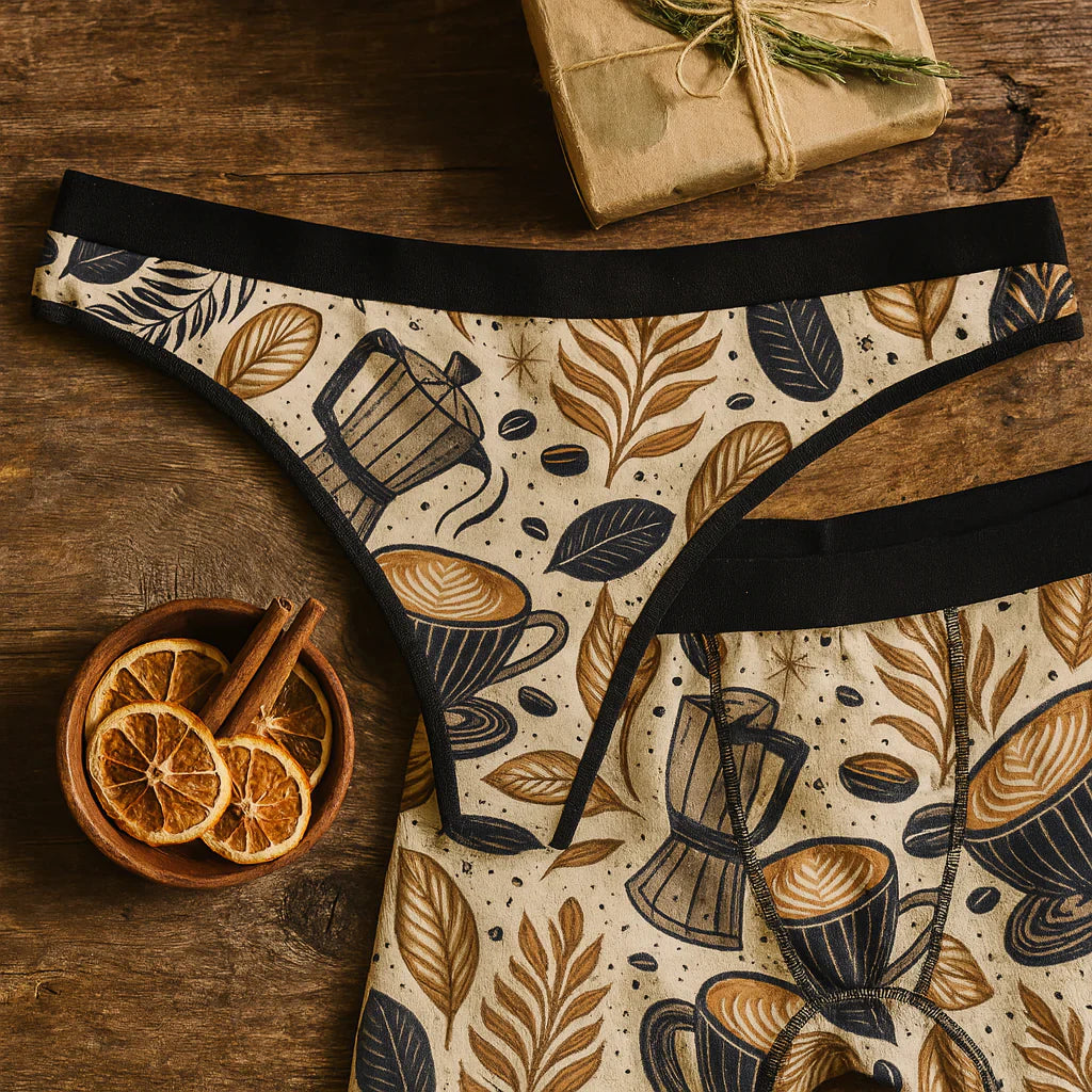 Wake Up & Feel the Roast — 10 Coffee-Inspired Couples Underwear Designs by WAHUP