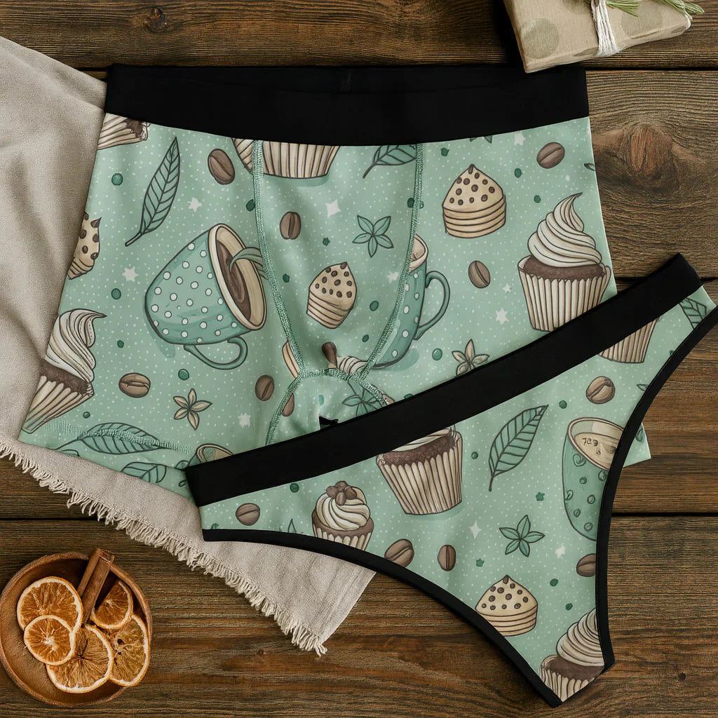Brewed With Love – WAHUP Coffee-Inspired Matching Underwear Set