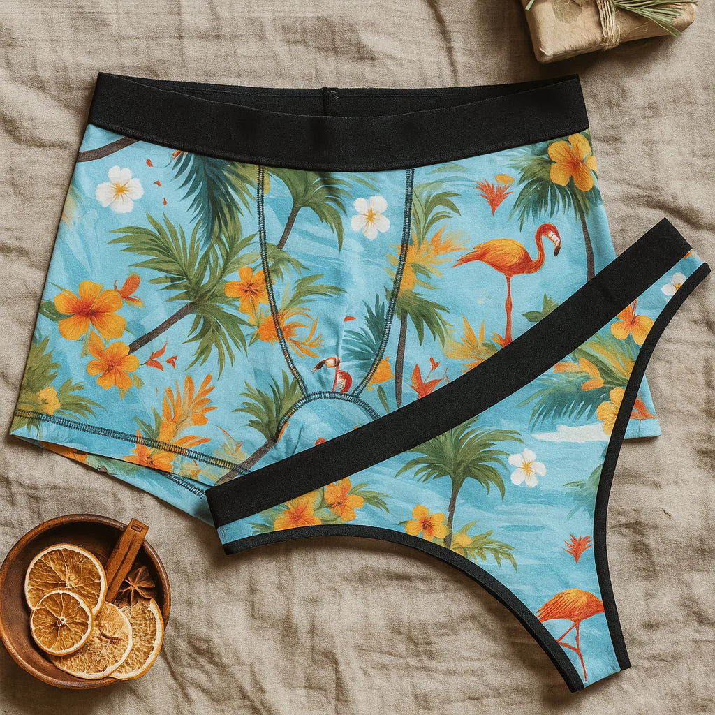 Dive Into Tropical Romance with WAHUP’s Matching Underwear Set