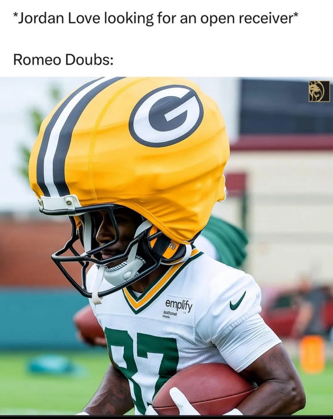 Romeo Doubs Helmet Meme, Explained