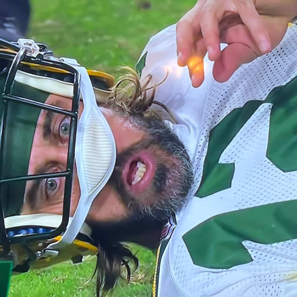 Aaron Rodgers Helmet Meme, Explained