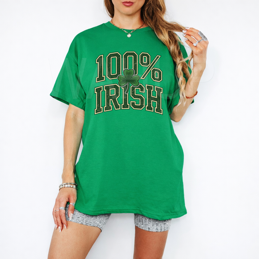 Gildan T-Shirt 5000 100% Irish Shirt, St Patrick’s Day, Shamrock, Funny Irish, Lucky Clover S1 Tee
